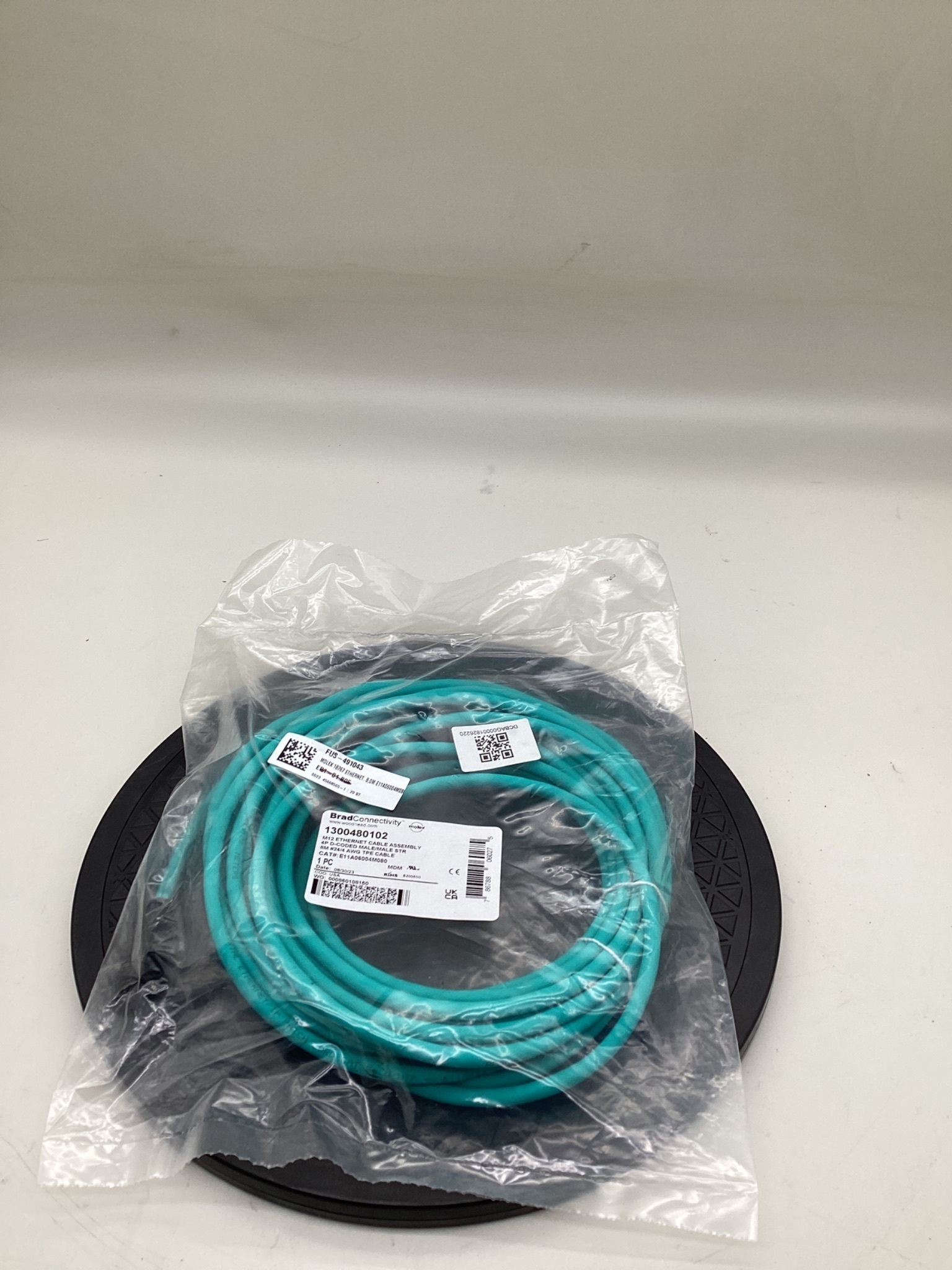 BRAD CONNECTIVITY E11A06004M080 M12 D-Coded Ethernet Cordset 8M NEW 0