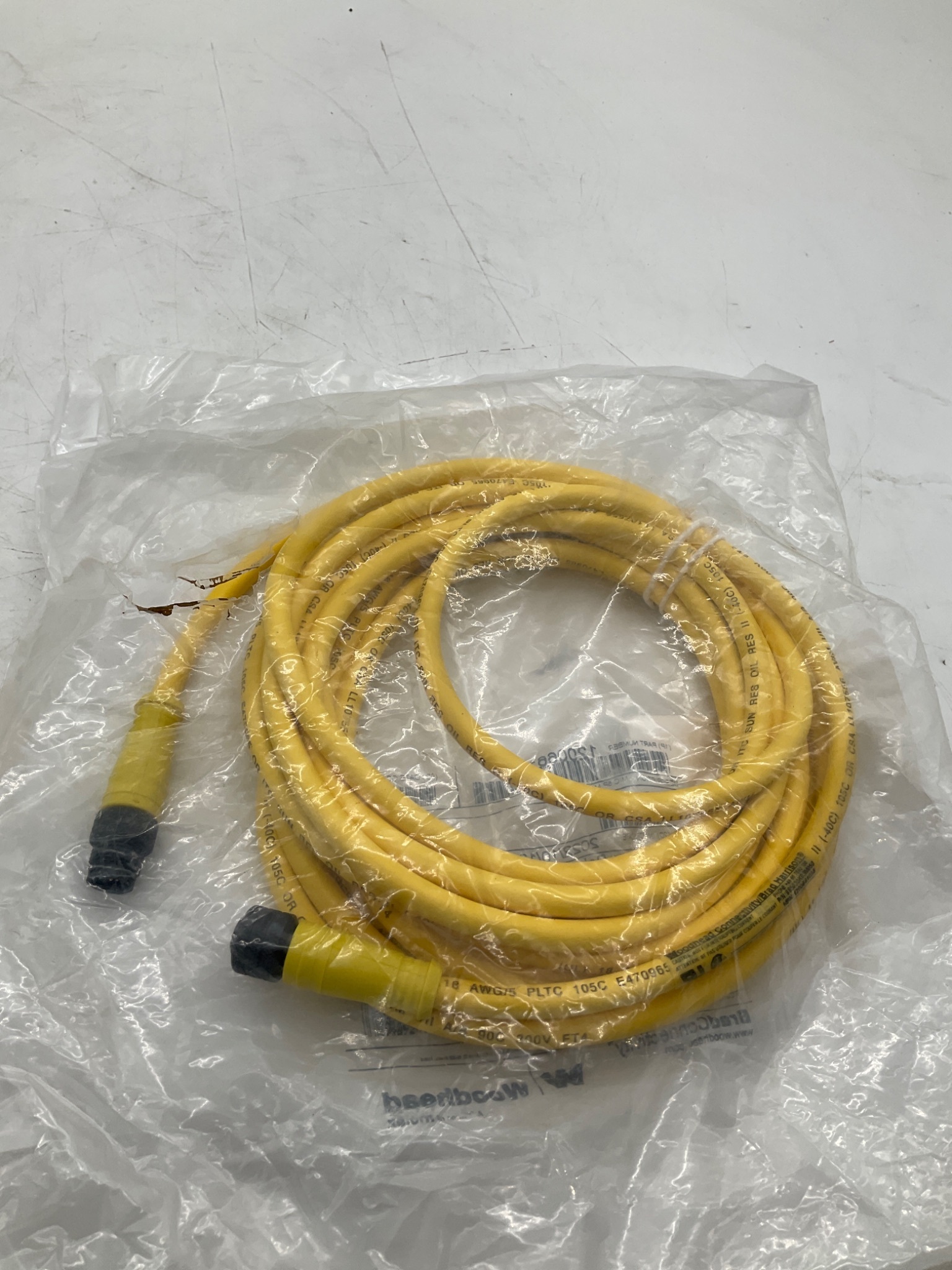 Woodhead 1200661038 Micro-Change 5-Pole Male/Female 5M Cordset NEW 2