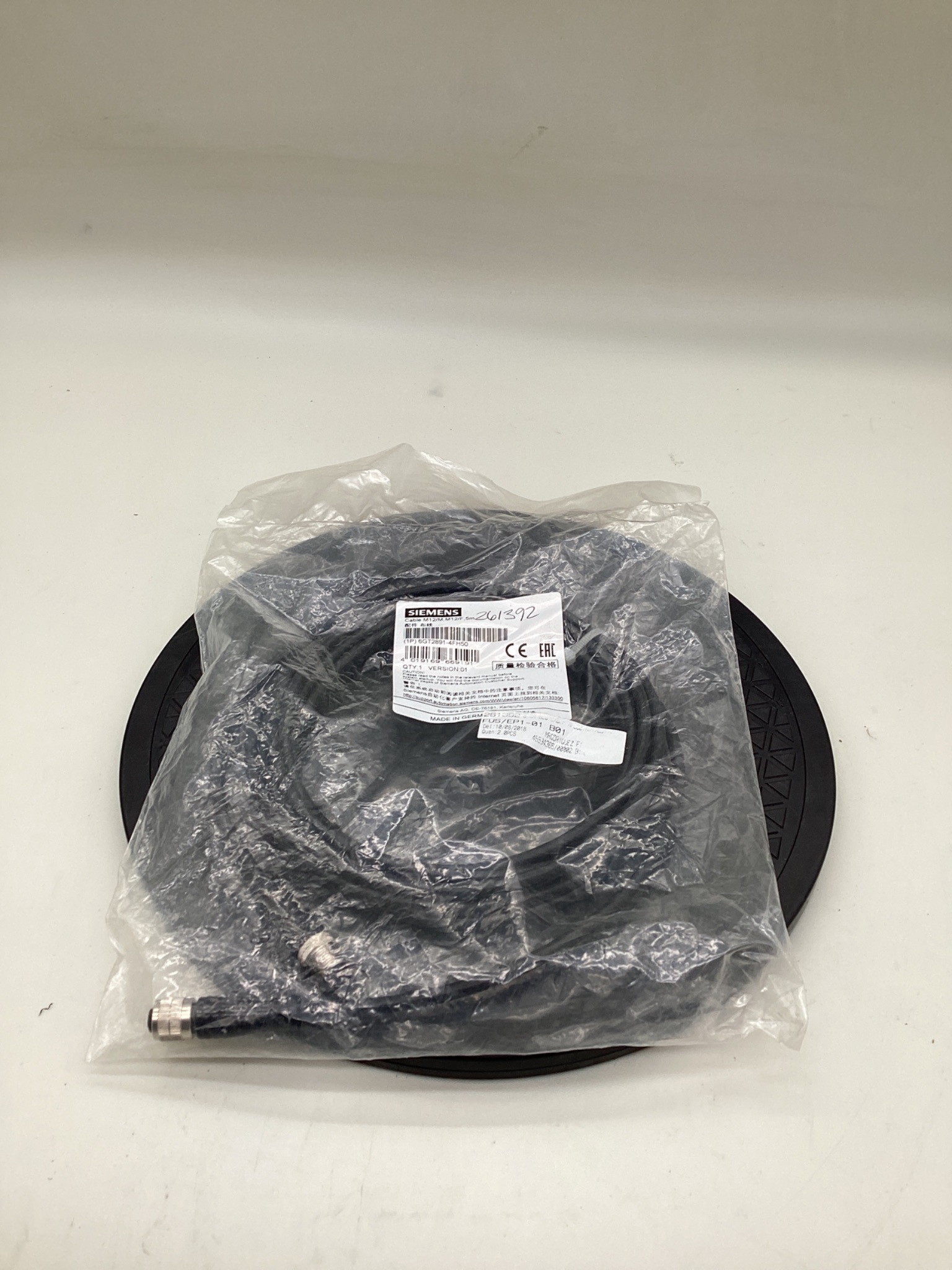 SIEMENS 6GT2891-4FH50 M12 Connectivity Cable 5M NEW 0