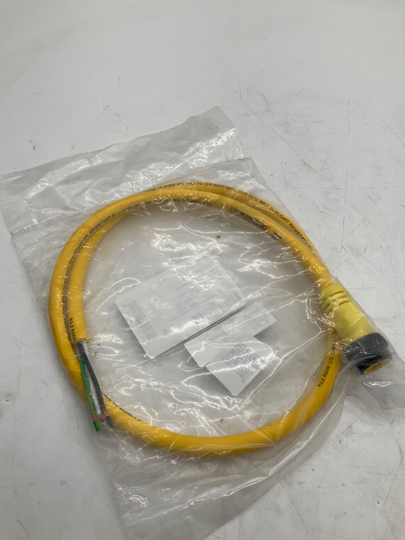 Brad Connectivity 1300062455 1m 3-Pole Male Mini-Change Cordset NEW 2