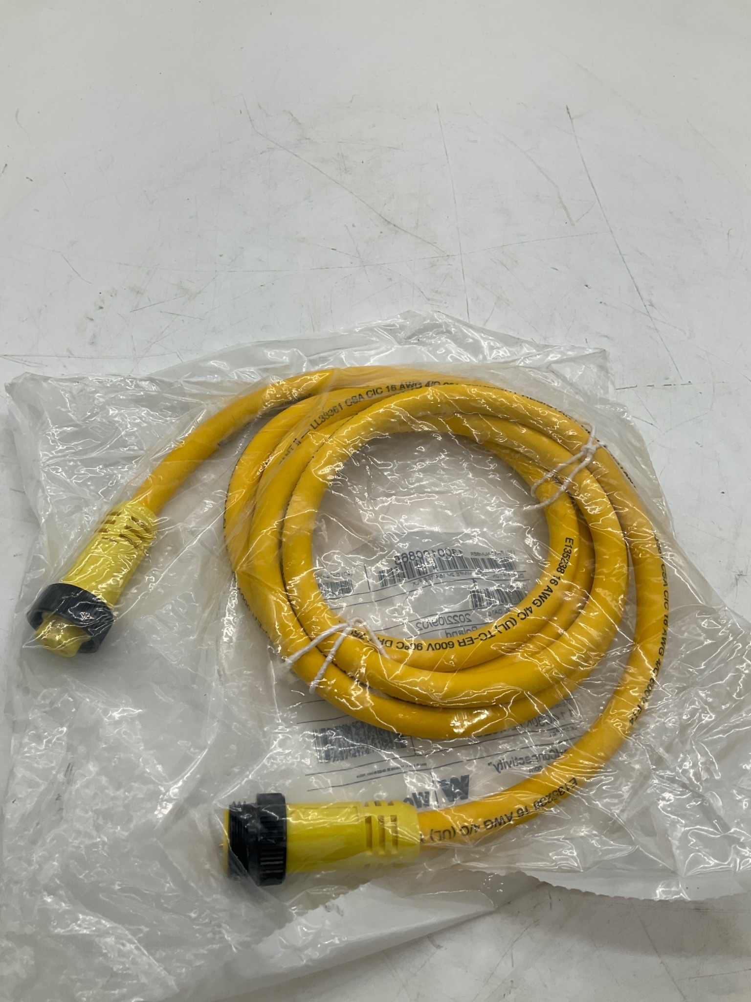 Woodhead 1300100865 2m 4-Pole Mini-Change Cordset Cable 114030K12M020 NEW 2