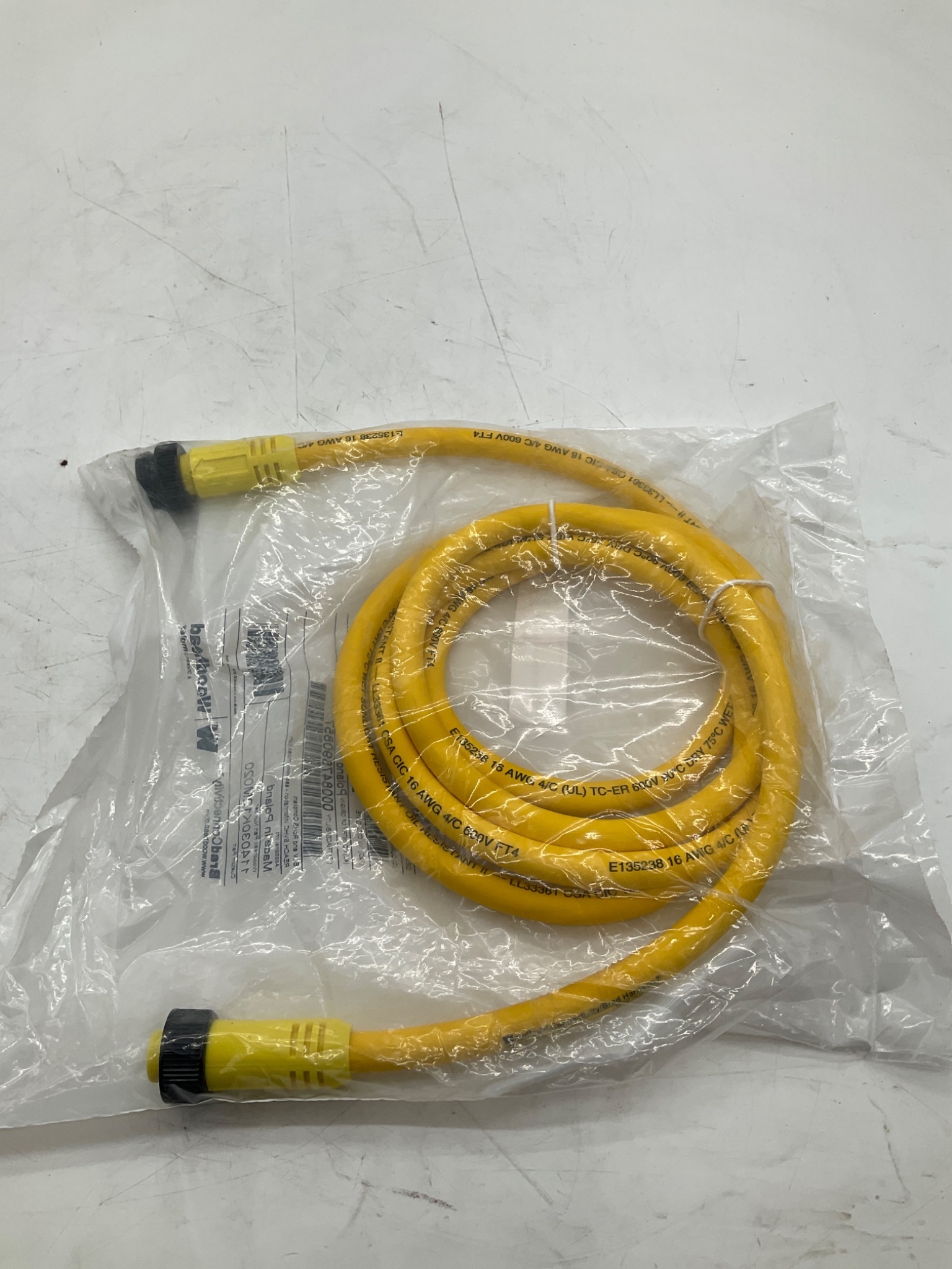 Woodhead 1300100865 2m 4-Pole Mini-Change Cordset 114030K12M020 NEW 2