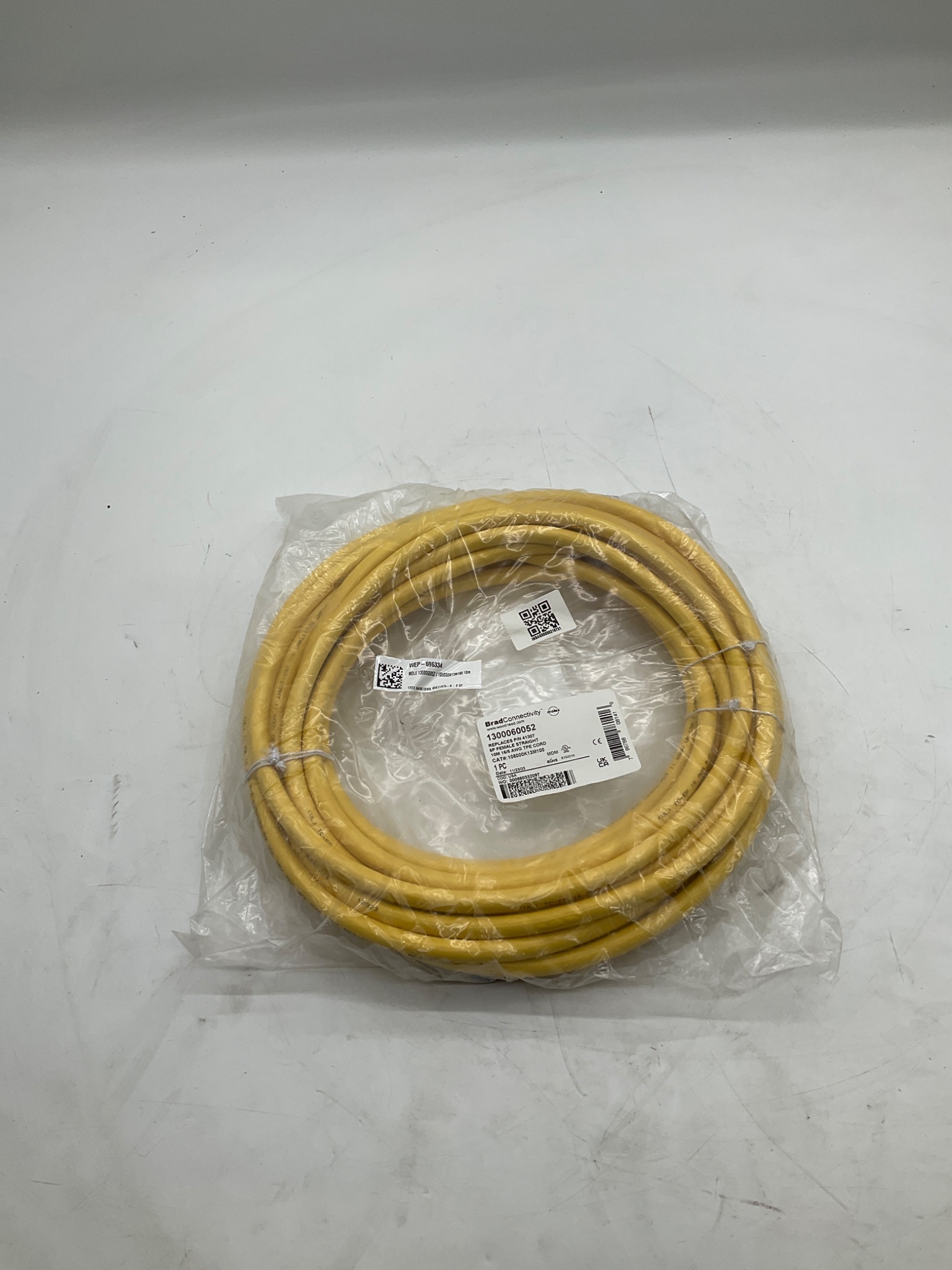 Brad Connectivity 1300060052 10m 5-Pole Female Mini-Change Cordset 105000K13M100 NEW 0