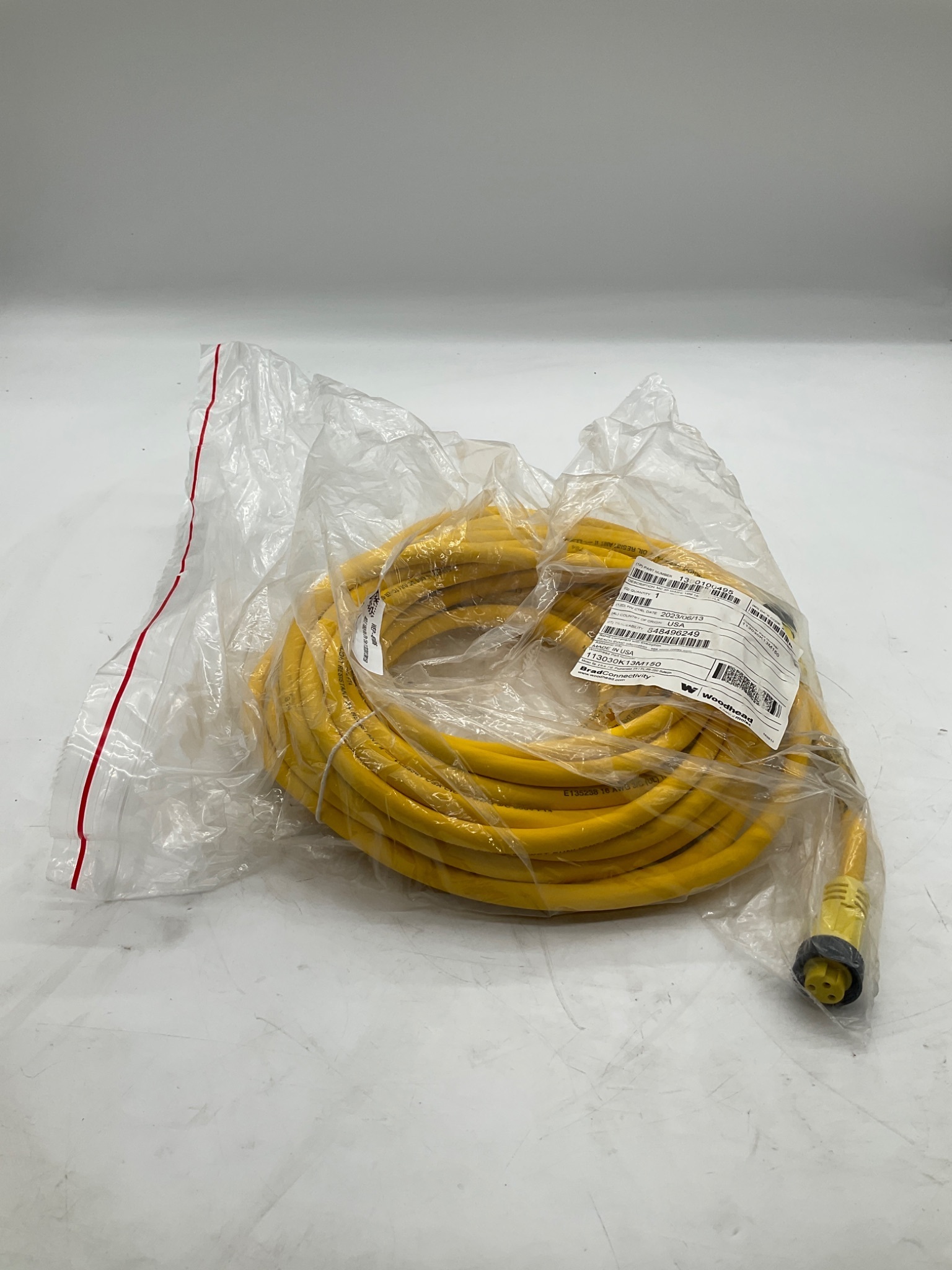 Brad Connectivity 1300100495 15m 3-Pole Mini-Change Cordset 113030K13M150 NEW 0