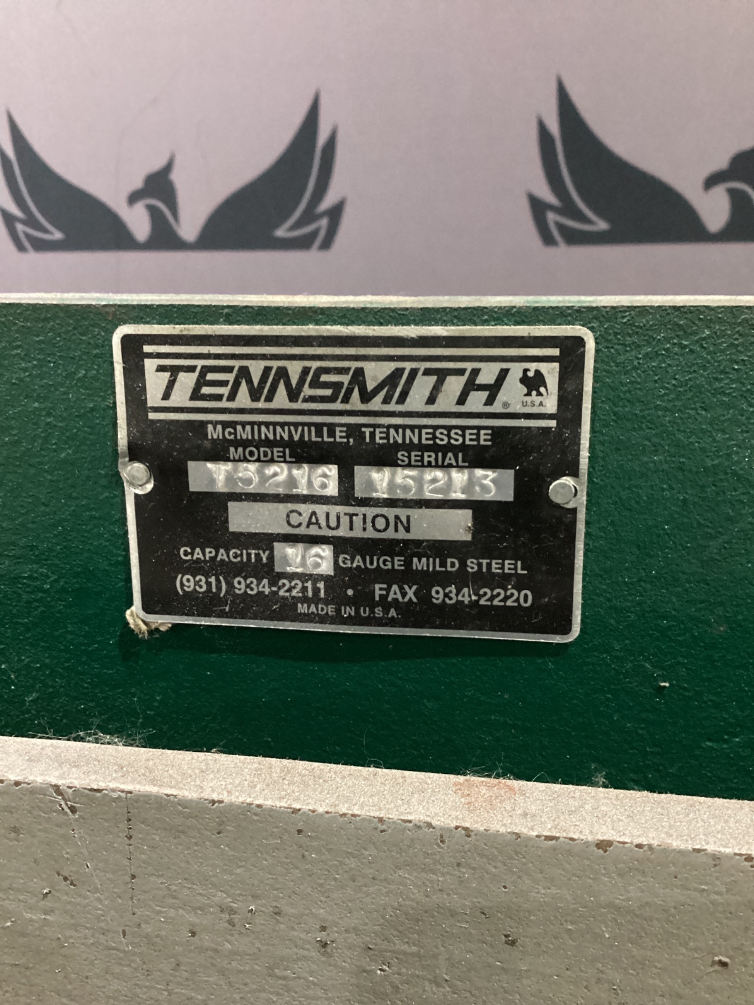 Tennsmith T5216 16 Gauge Manual Foot Sheet Metal Shear USED 5