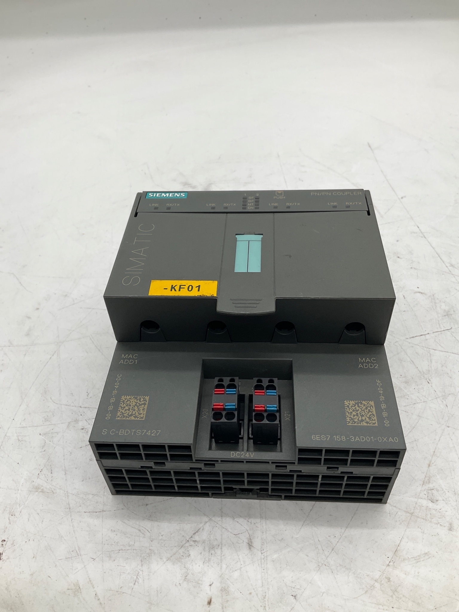 Siemens 6ES7158-3AD01-0XA0 SIMATIC PN/PN PROFINET Coupler USED 0