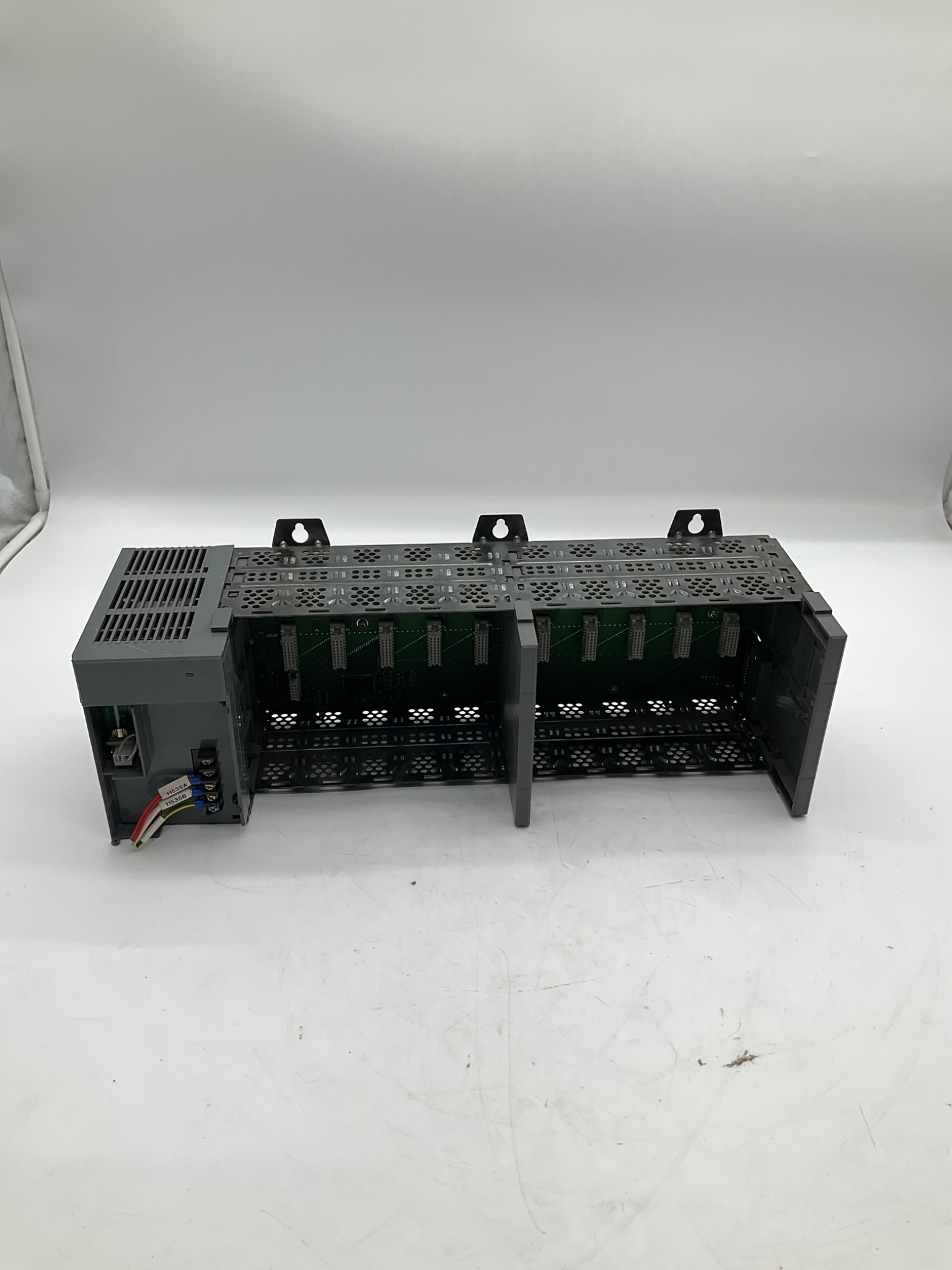 Allen Bradley 1746-A10 10-Slot SLC 500 Chassis 1746-P2 Power Supply USED 3