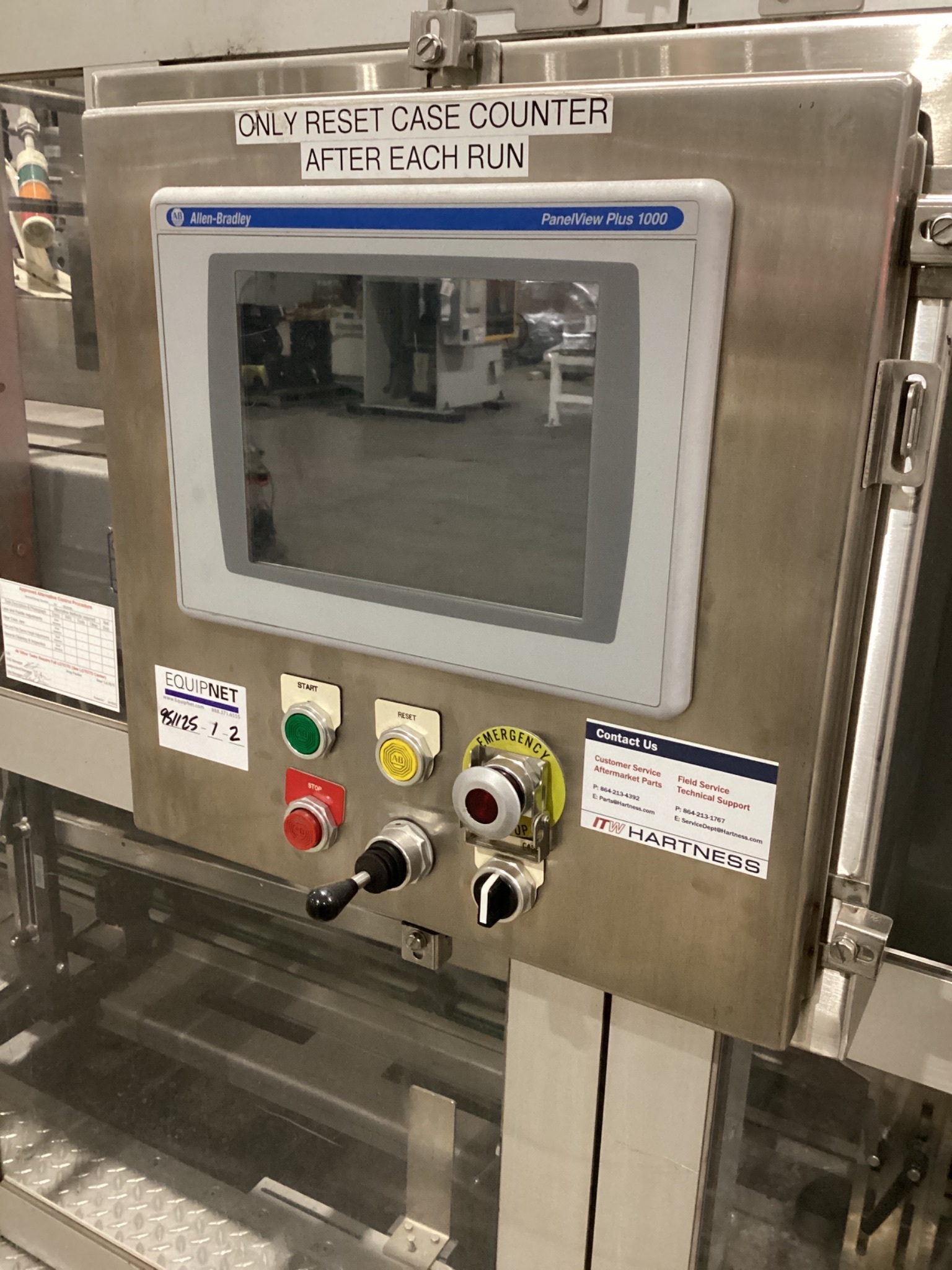 Hartness Model 2800 Case Packer with Model 2200 Laner USED 9