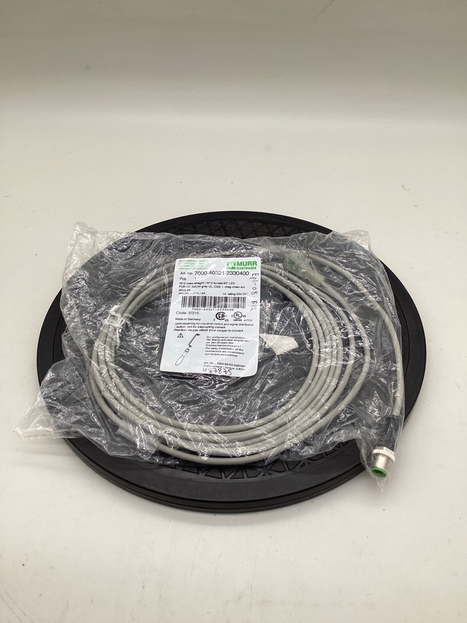 MURR ELEKTRONIK 7000-40321-2330400 M12 LED Sensor Actuator Cordset 4M NEW 0