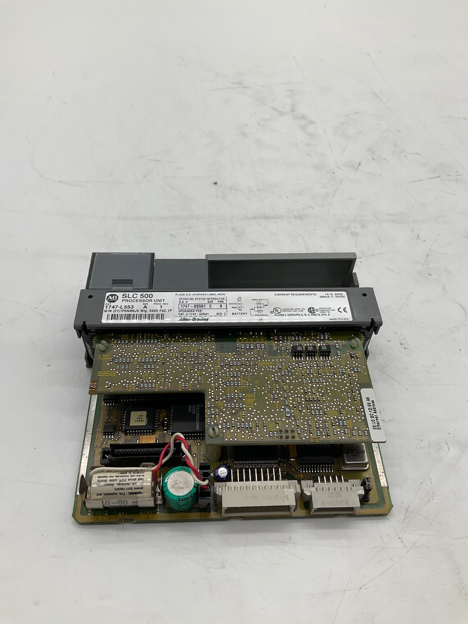 Allen-Bradley 1747-L553 SLC 5/05 Processor 64K Ethernet PLC CPU USED 0