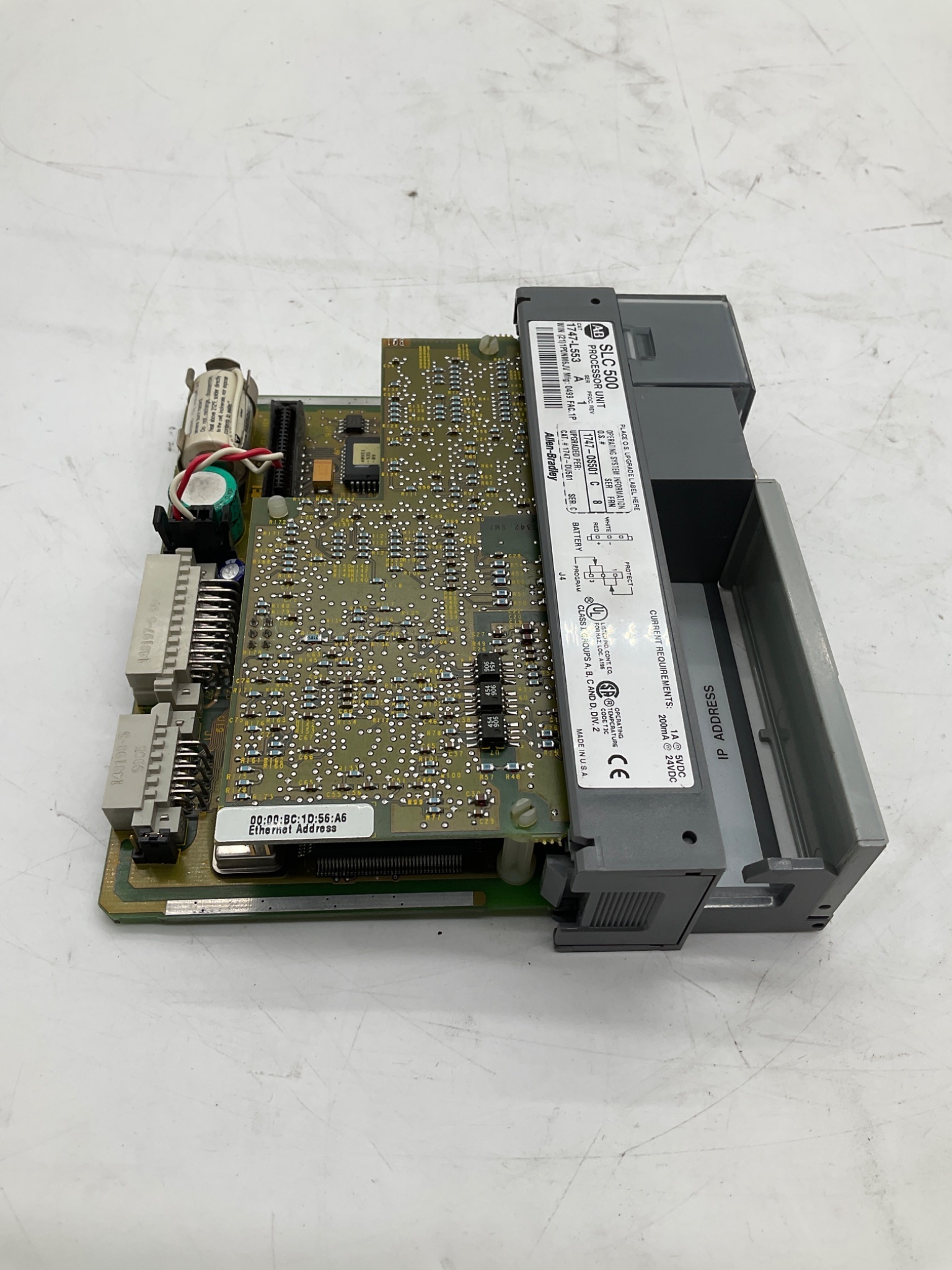 Allen-Bradley 1747-L553 SLC 5/05 Processor 64K Ethernet PLC CPU USED 2