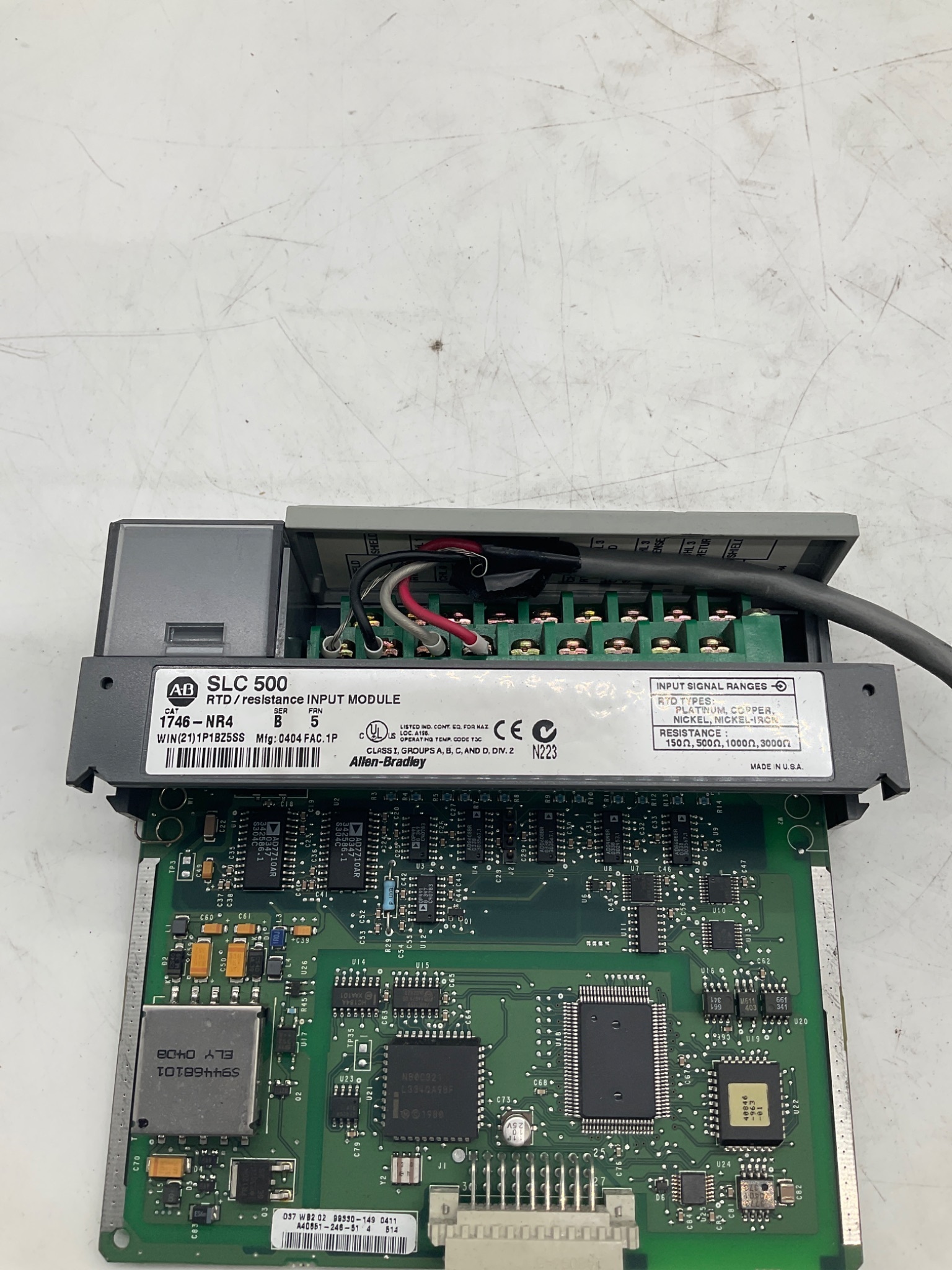 Allen-Bradley 1746-NR4 SLC 500 4-Channel RTD Resistance Input Module Series B USED 4