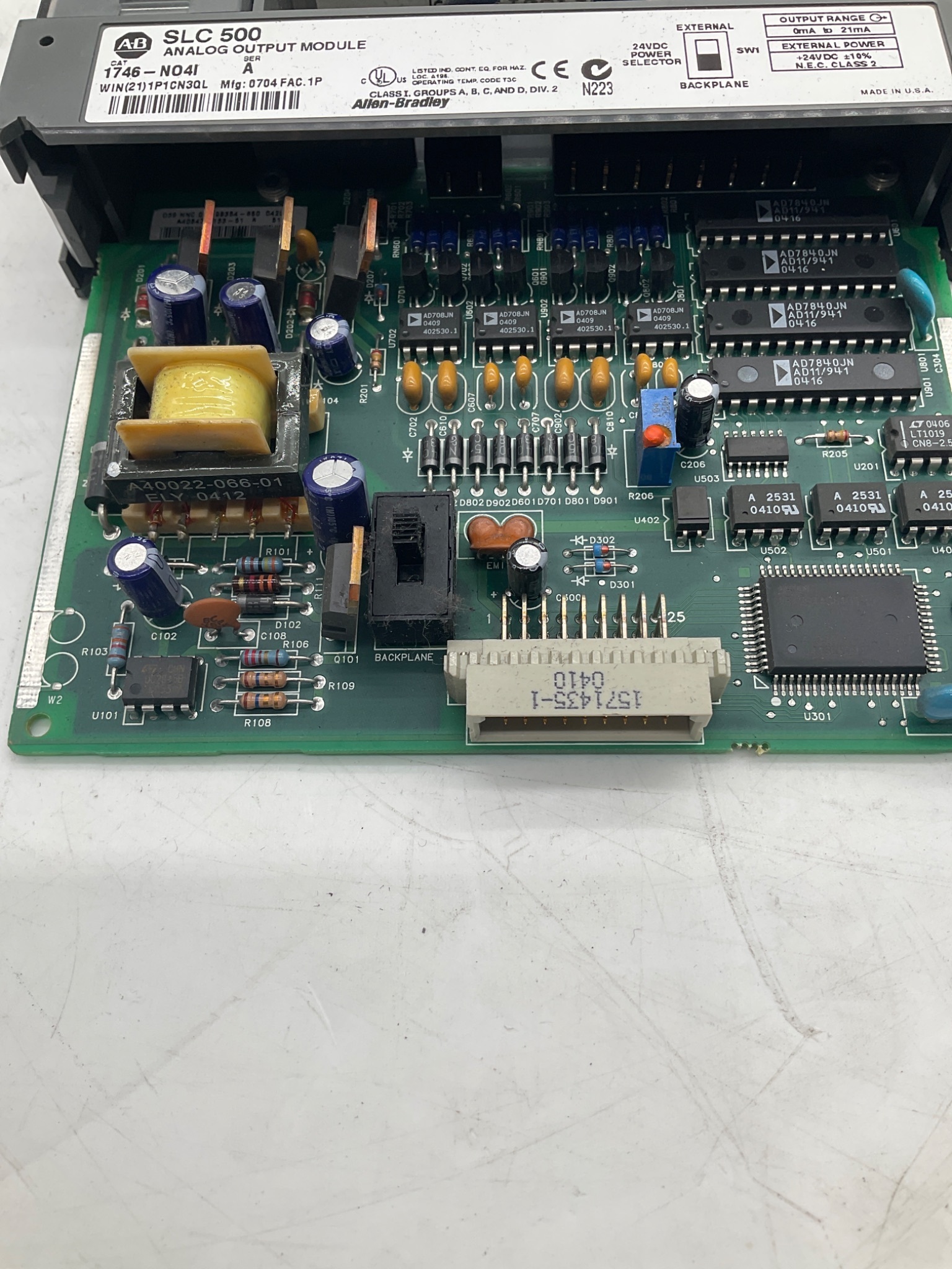 Allen-Bradley 1746-NO4I SLC 500 4-Channel Analog Current Output Module Series A USED 1