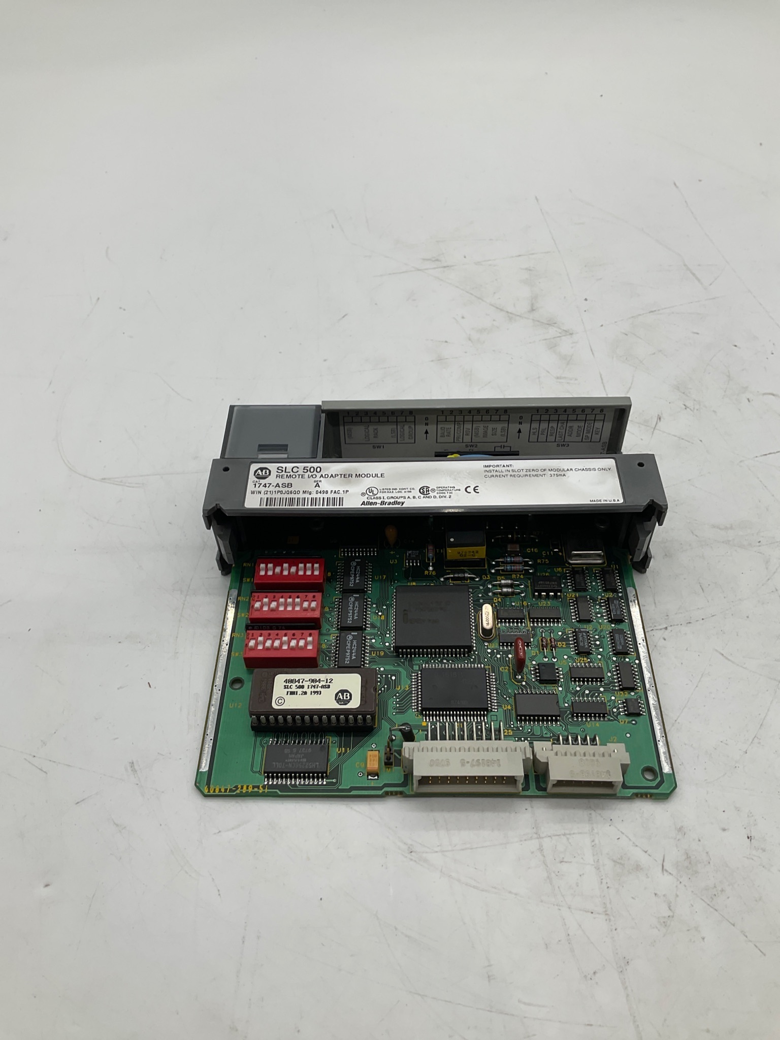 Allen-Bradley 1747-ASB SLC 500 Remote I/O Adapter Module Series A USED 0