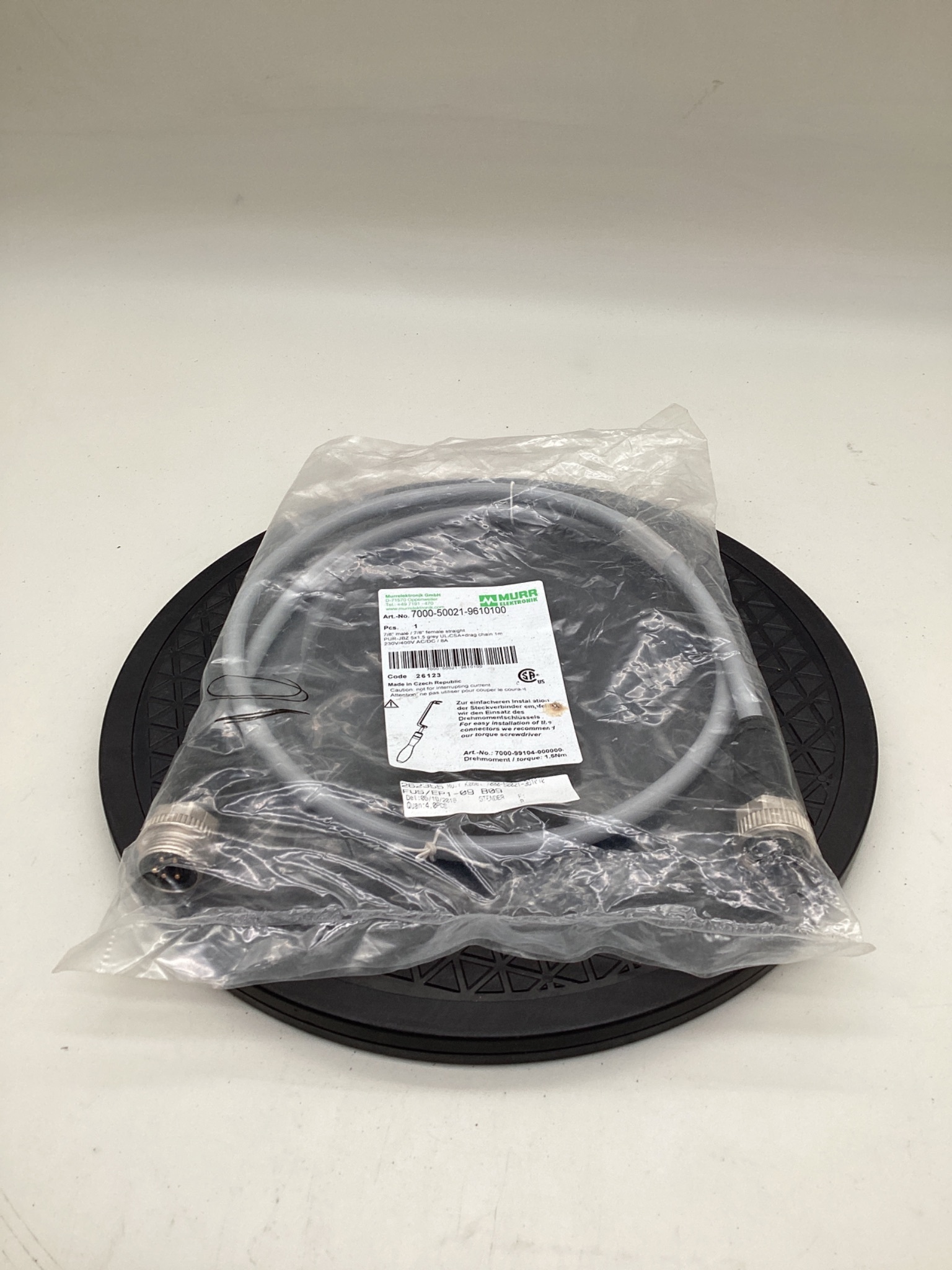 MURR ELEKTRONIK 7000-50021-9610100 7/8" Power Cordset 1M NEW 0