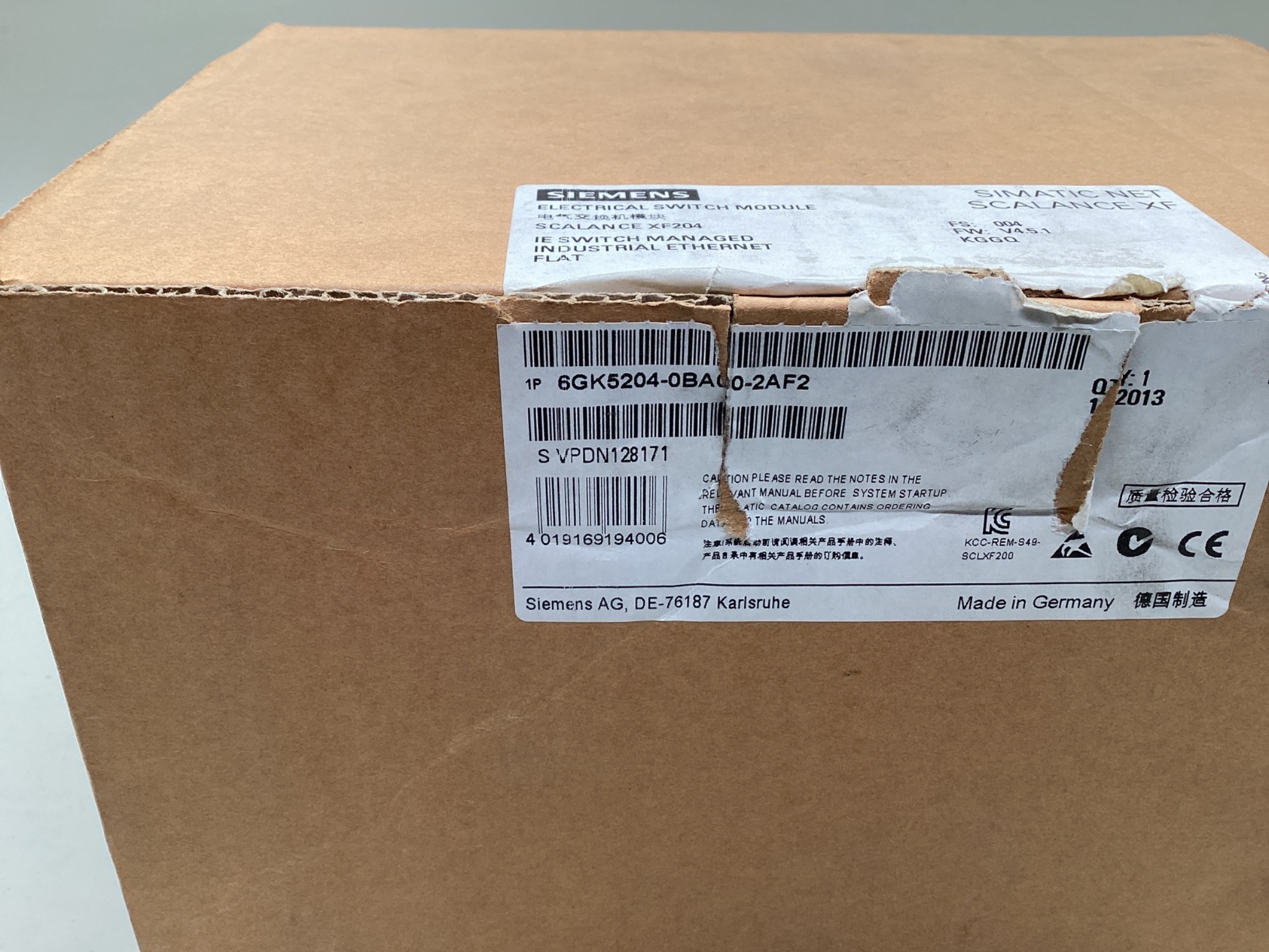 Siemens 6GK5204-0BA00-2AF2 SCALANCE X204 Managed Industrial Ethernet Switch USED 1