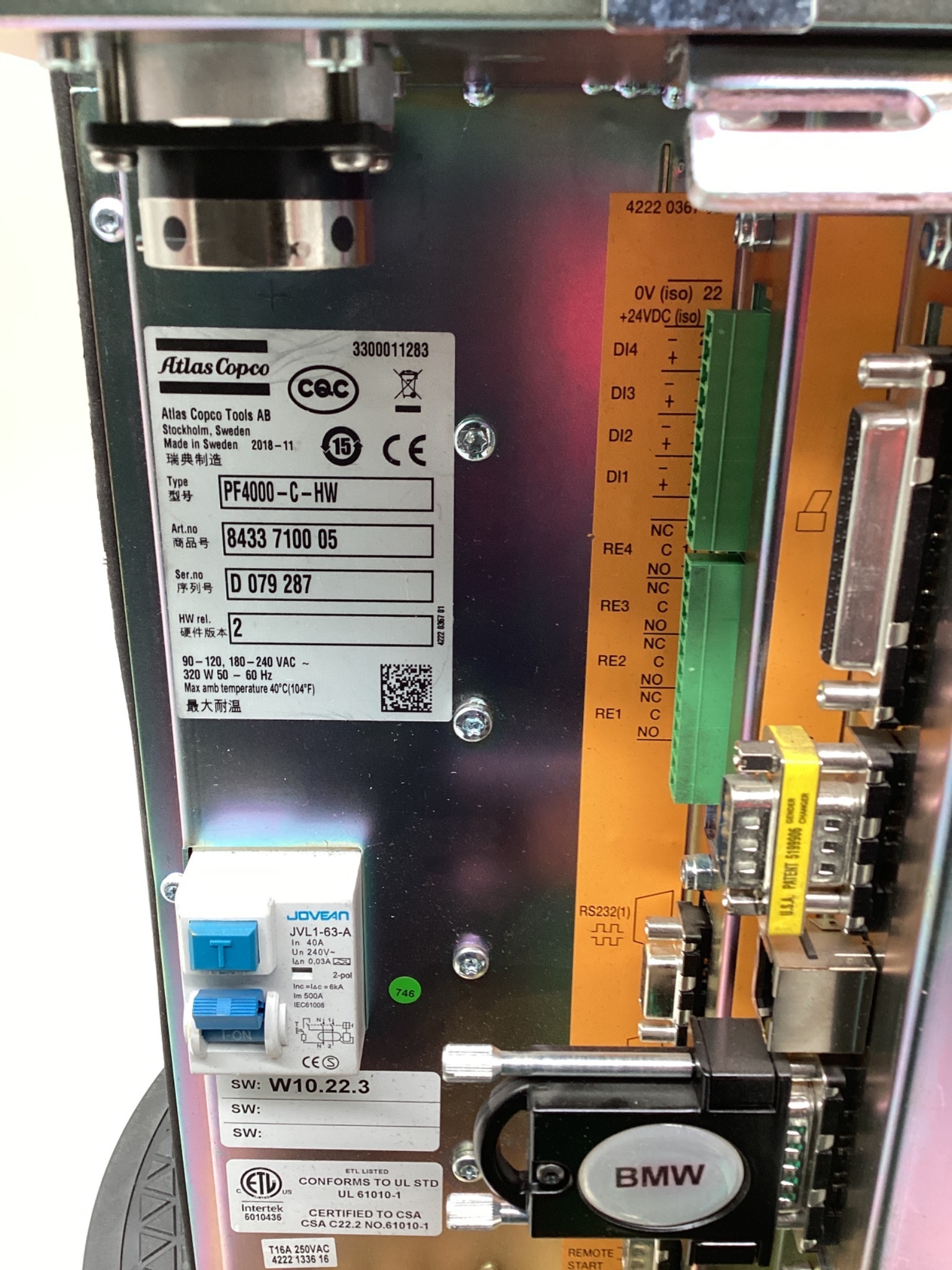 Atlas Copco 8433 7100 05 / PF4000-C-HW Power Focus 4000 Controller USED 3