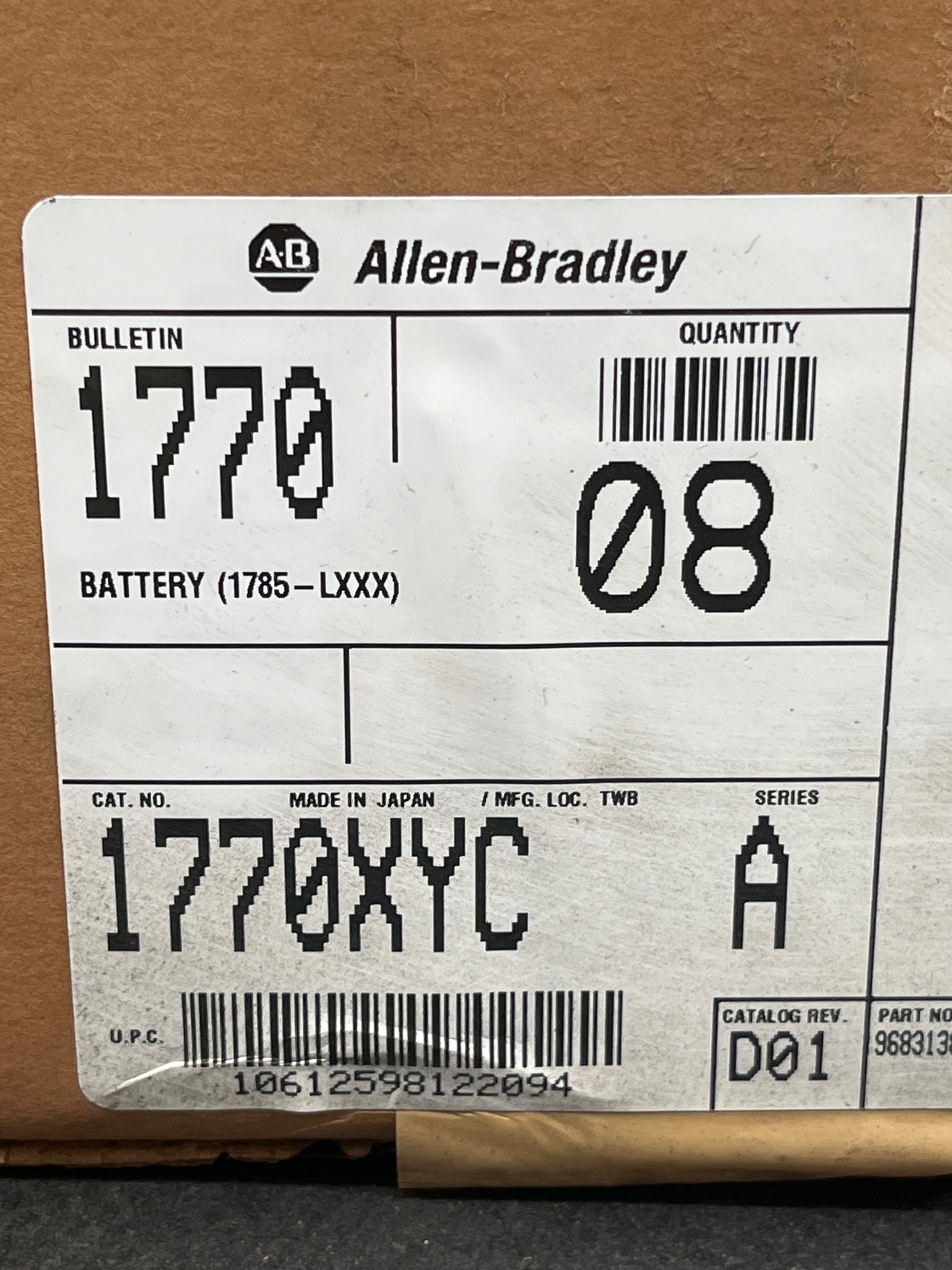 ALLEN BRADLEY 1770-XYC Battery Pack for PLC NEW (8-Pack) 1