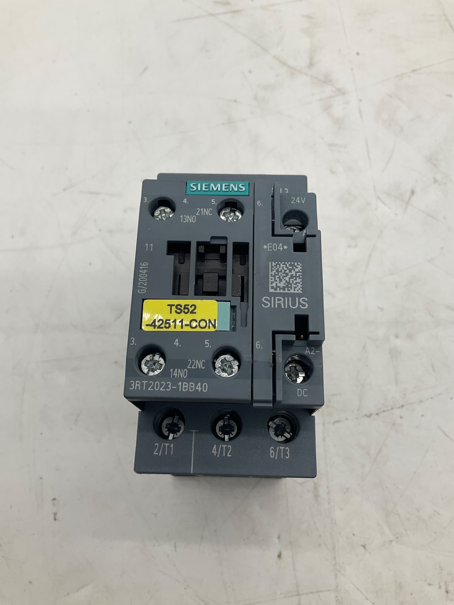 Siemens 3RT2023-1BB40 SIRIUS 3-Pole Contactor 24VDC Coil USED 4