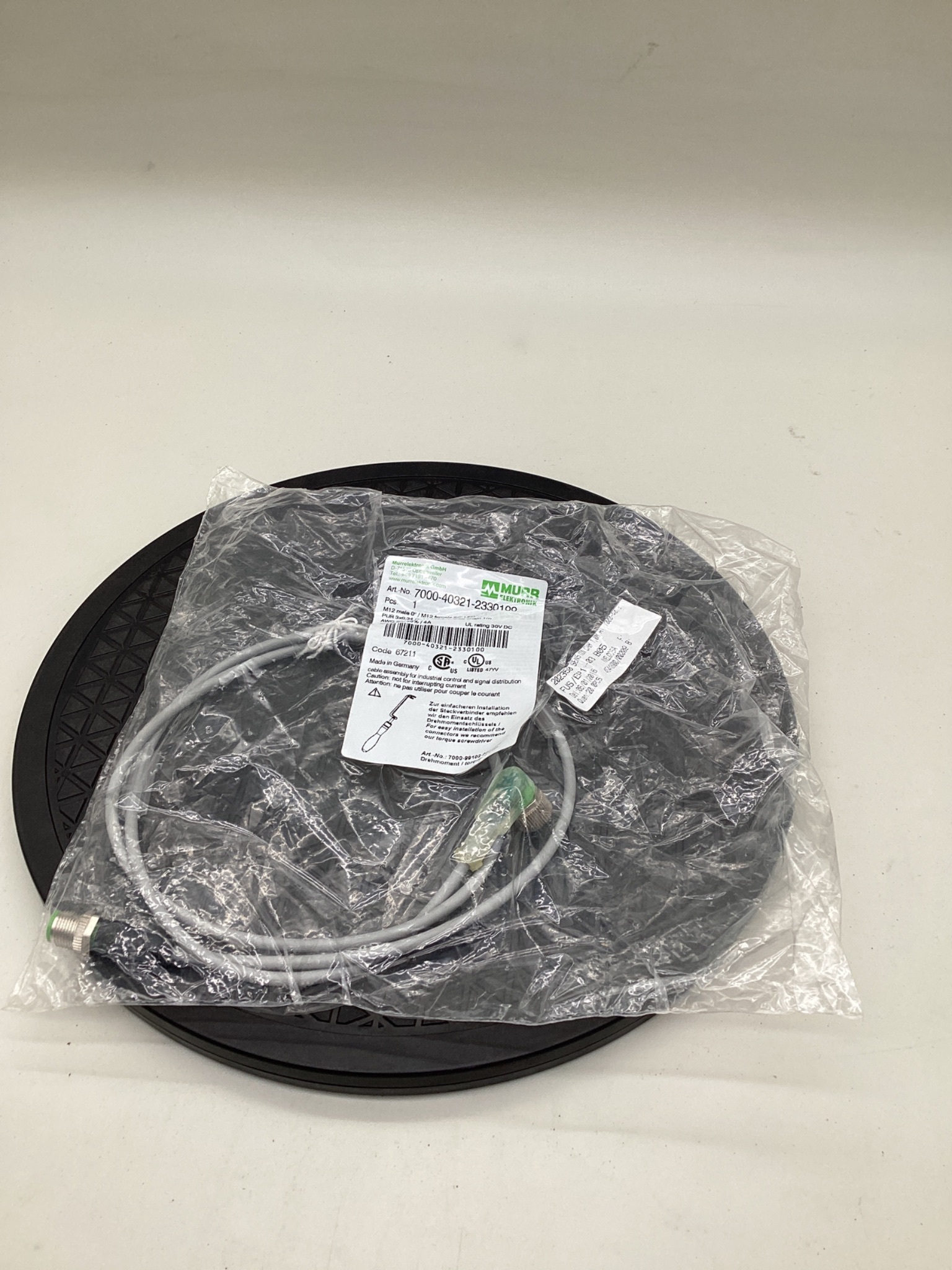 MURR ELEKTRONIK 7000-40321-2330100 M12 LED Sensor Actuator Cordset 1M NEW 0