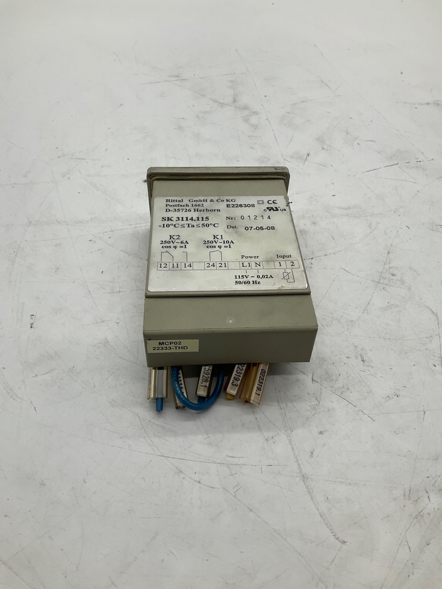 RITTAL SK 3114.115 Enclosure Temperature Controller 115V USED 1