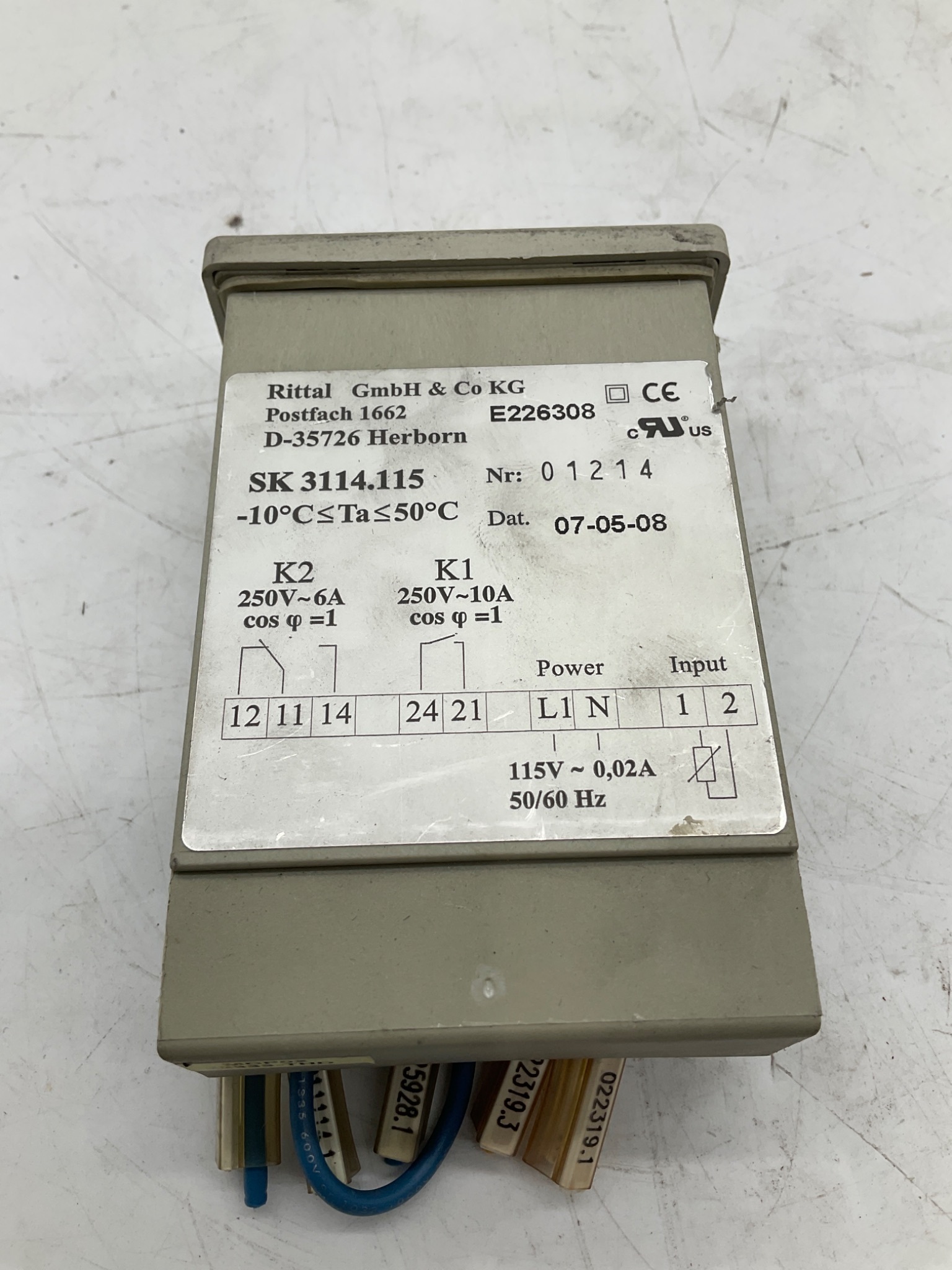 RITTAL SK 3114.115 Enclosure Temperature Controller 115V USED 2