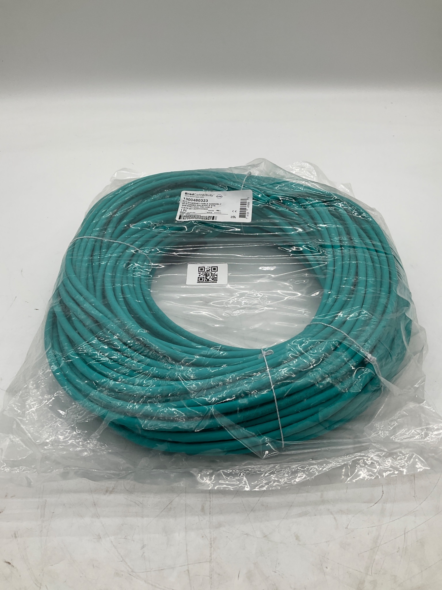 MOLEX 1300480323 M12 D-Coded Ethernet Cordset 65M NEW 0