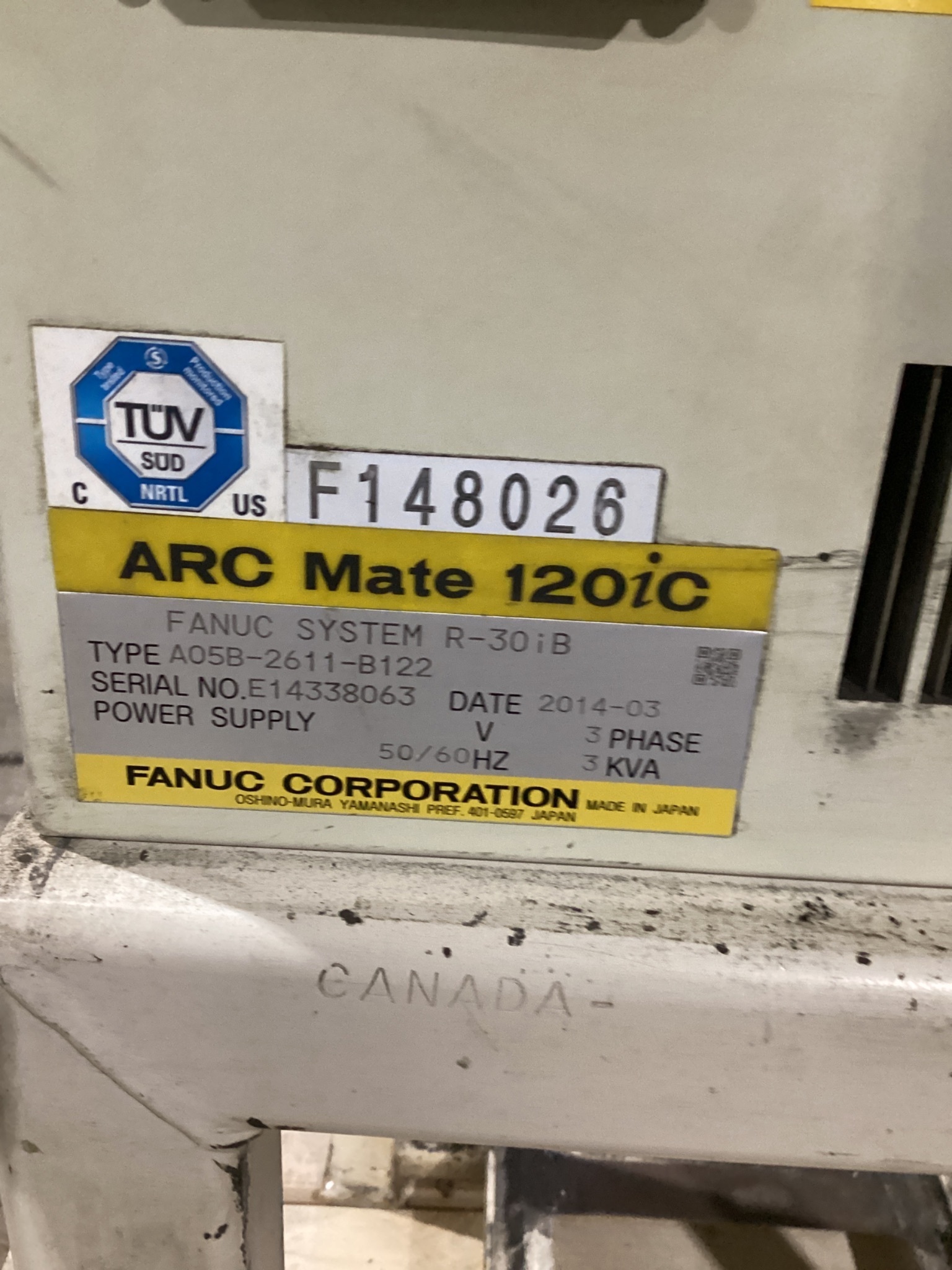 FANUC ARC Mate 120iC with R-30iB Controller FOR PARTS / NOT WORKING 4
