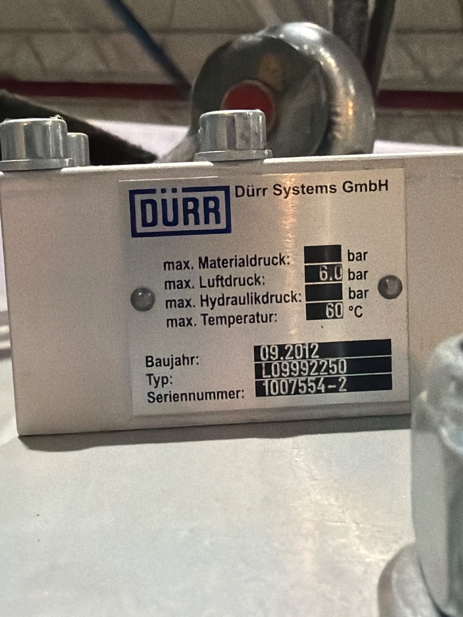 Dürr Systems L09991714 Hydraulic Actuator Assembly with Pneumatic Control NEW 1