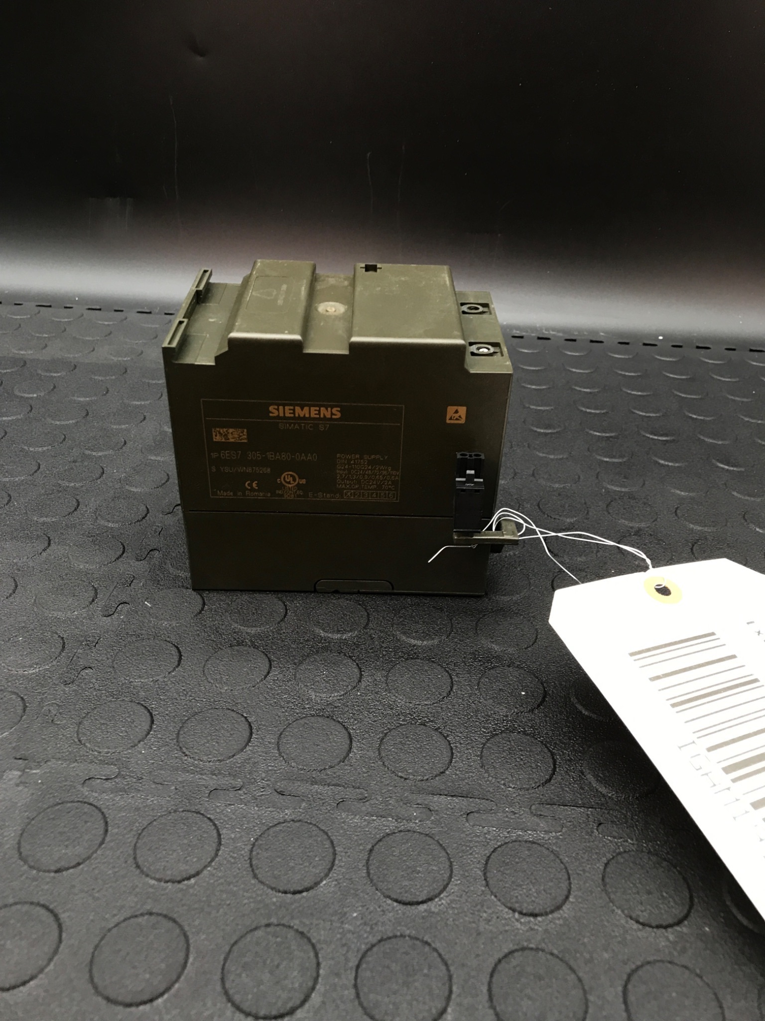 SIEMENS 6ES7 305-1BA80-0AA0 S7-300 24VDC Power Supply USED 3