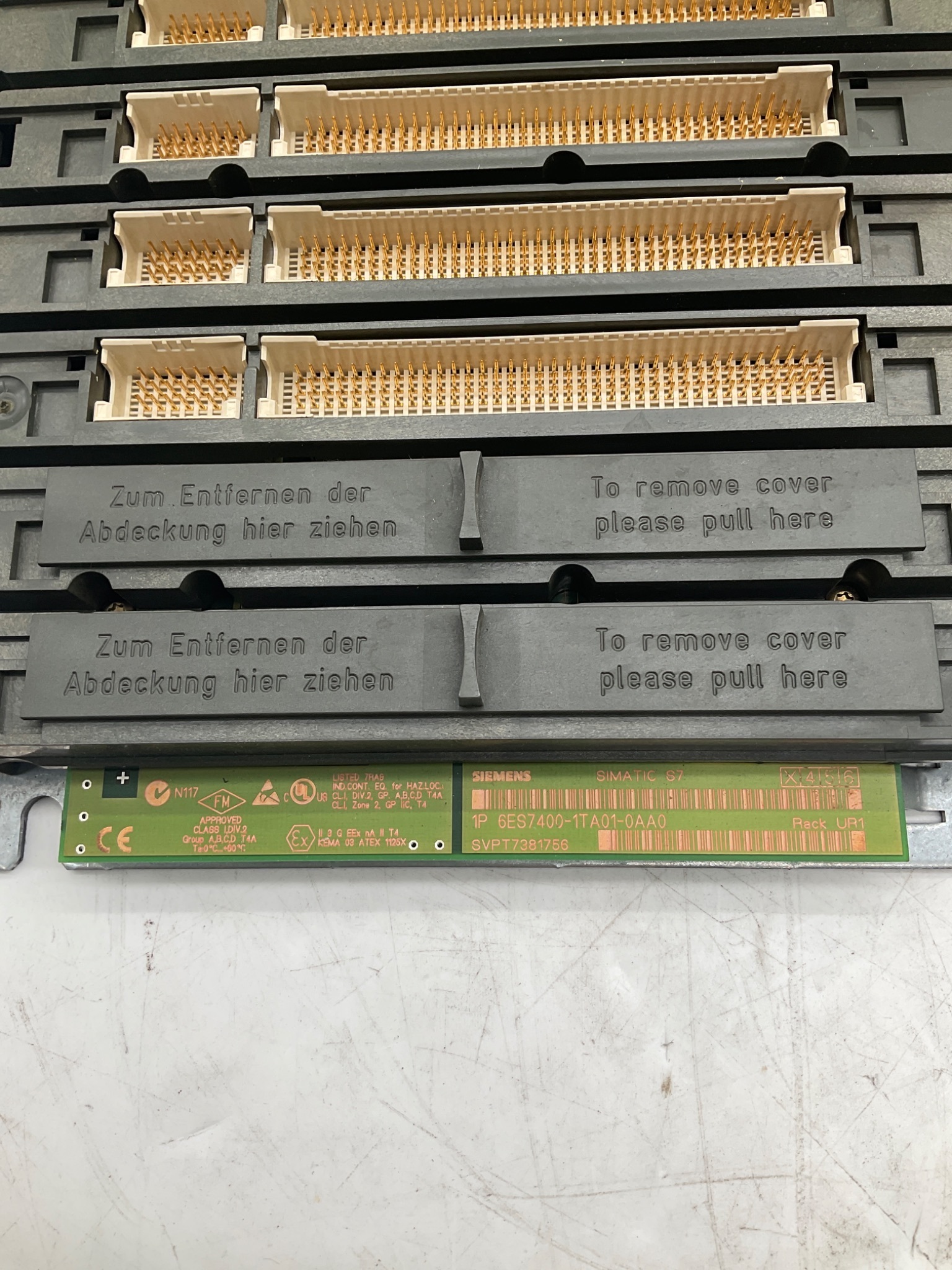 SIEMENS 6ES7400-1TA01-0AA0 SIMATIC S7-400 UR1 18-Slot Rack USED 1