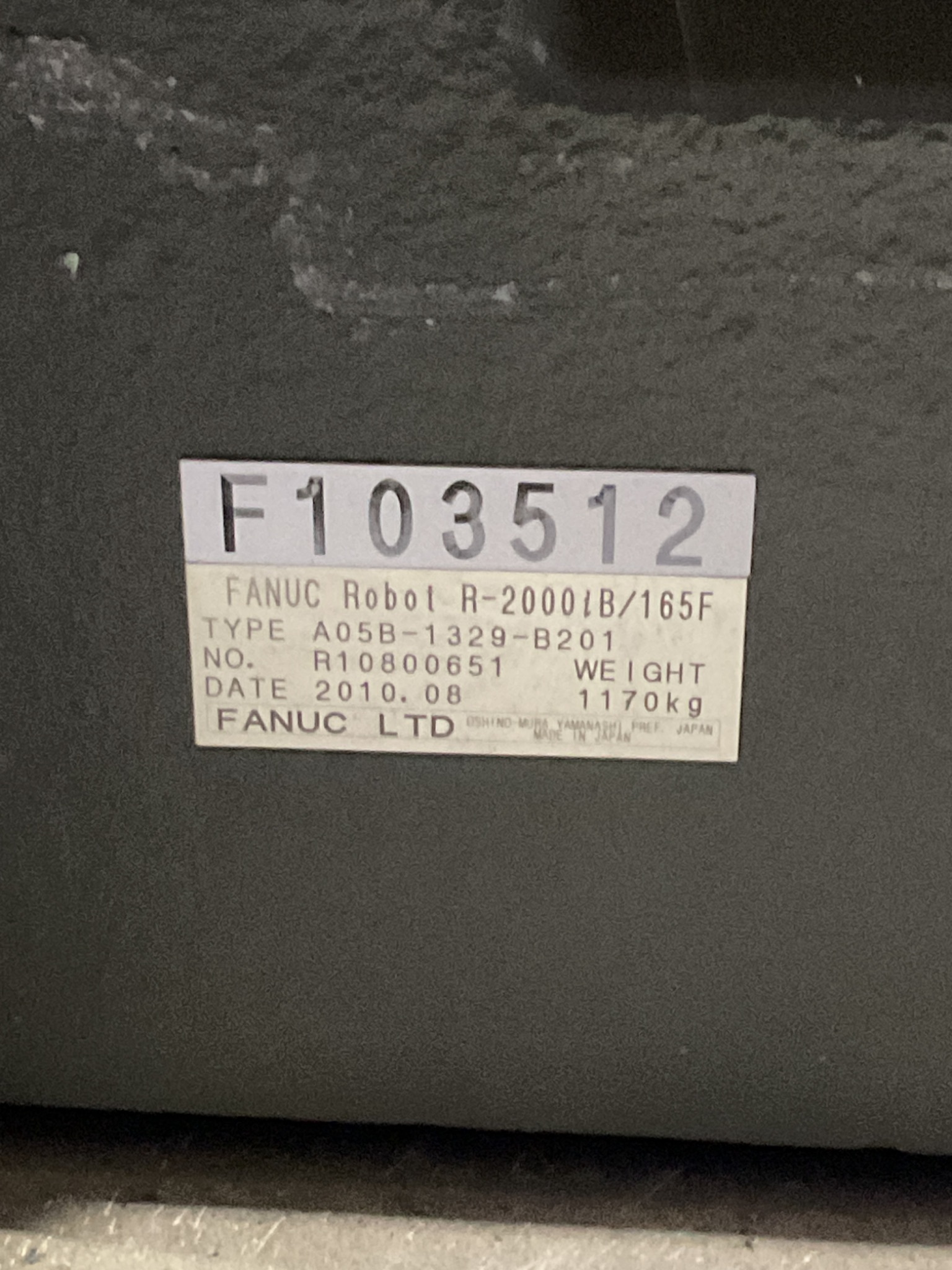 FANUC R-2000IB/165F Complete w/ R30IA CONTROLLER - USED 3