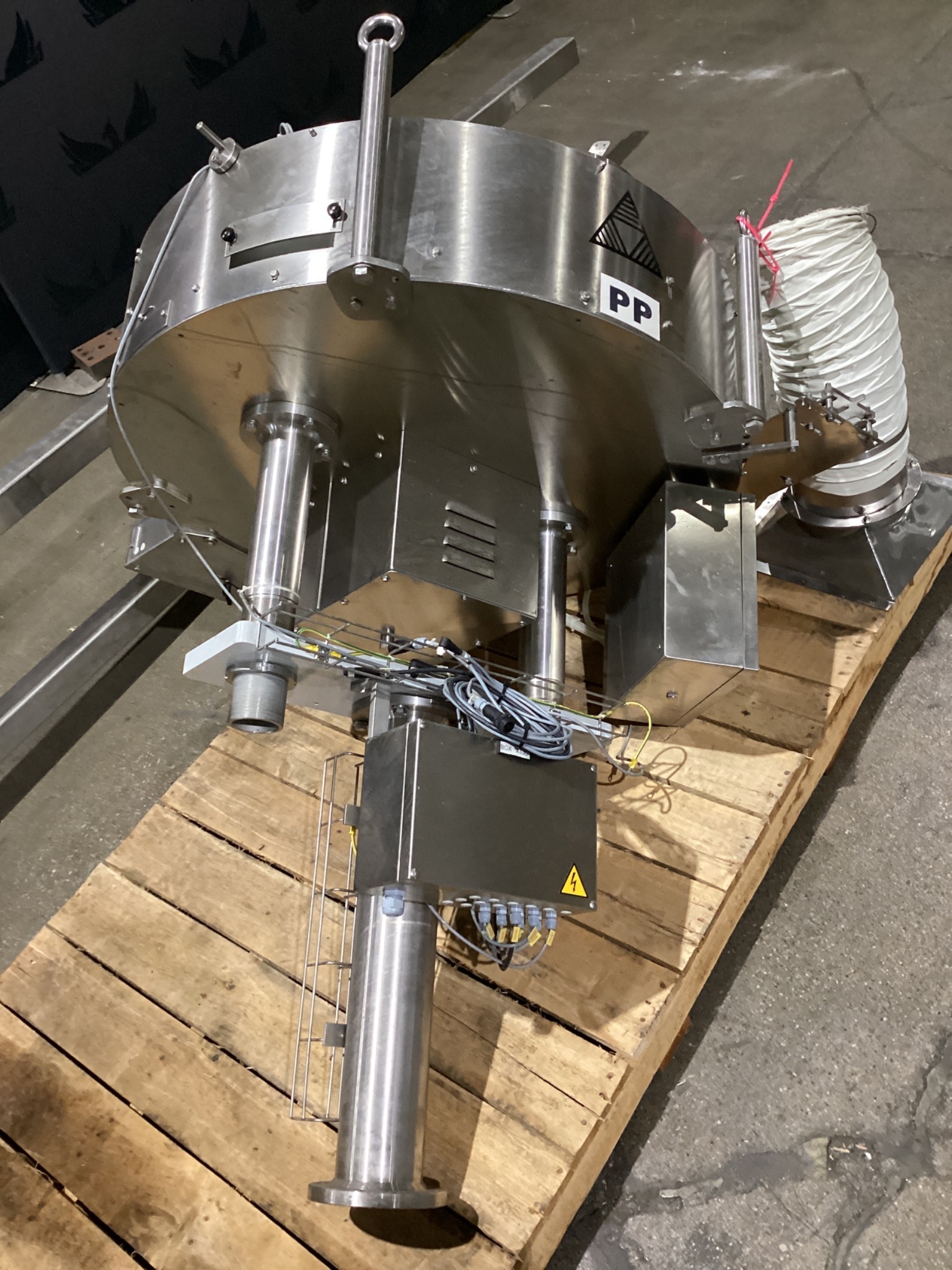AROL Stainless Steel Cap Hopper Elevator With Chute & Gravity Feed Track USED 1