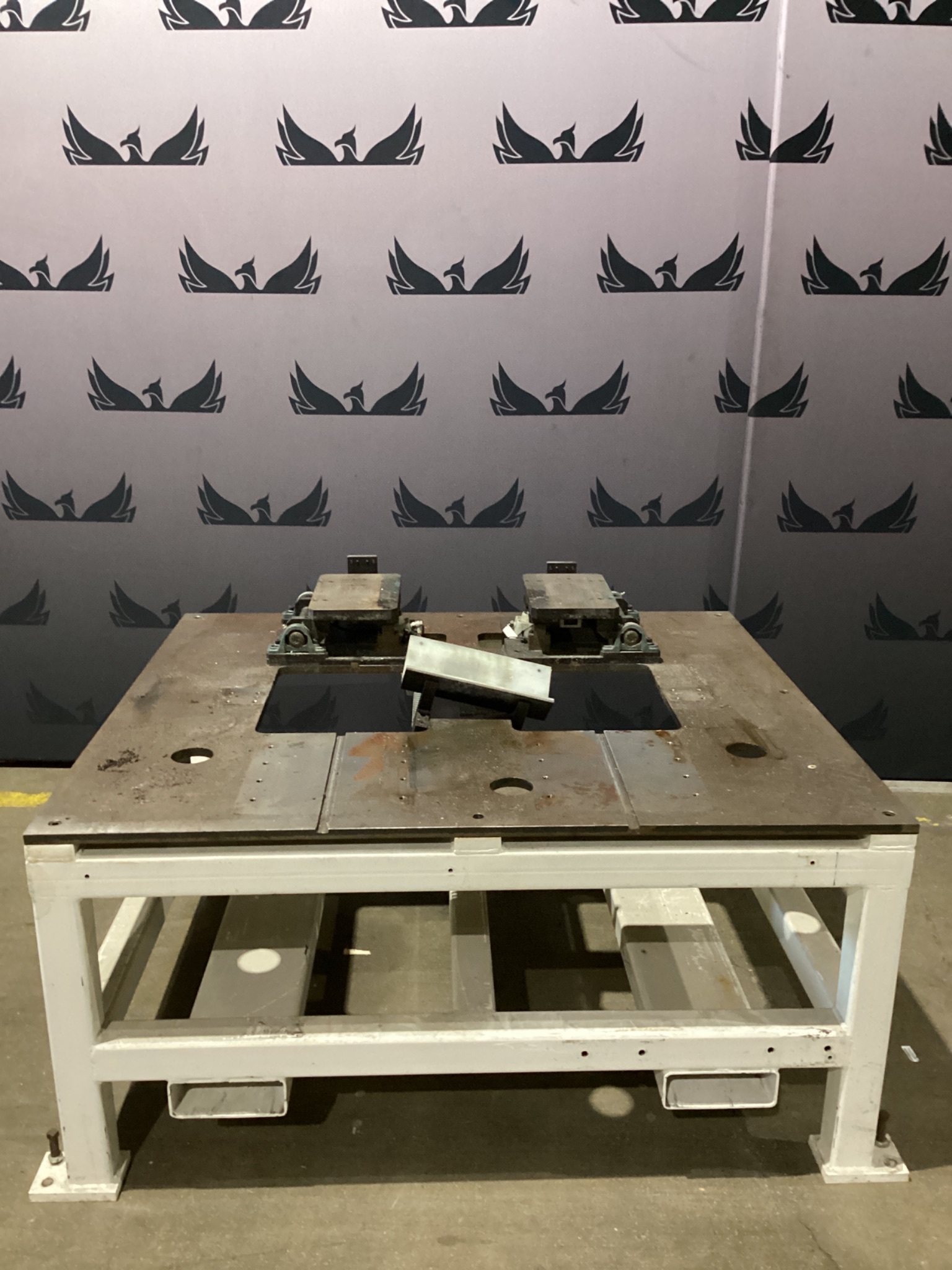 Pneumatic Dual-Station Flip Fixture / Machine Base Table USED 0