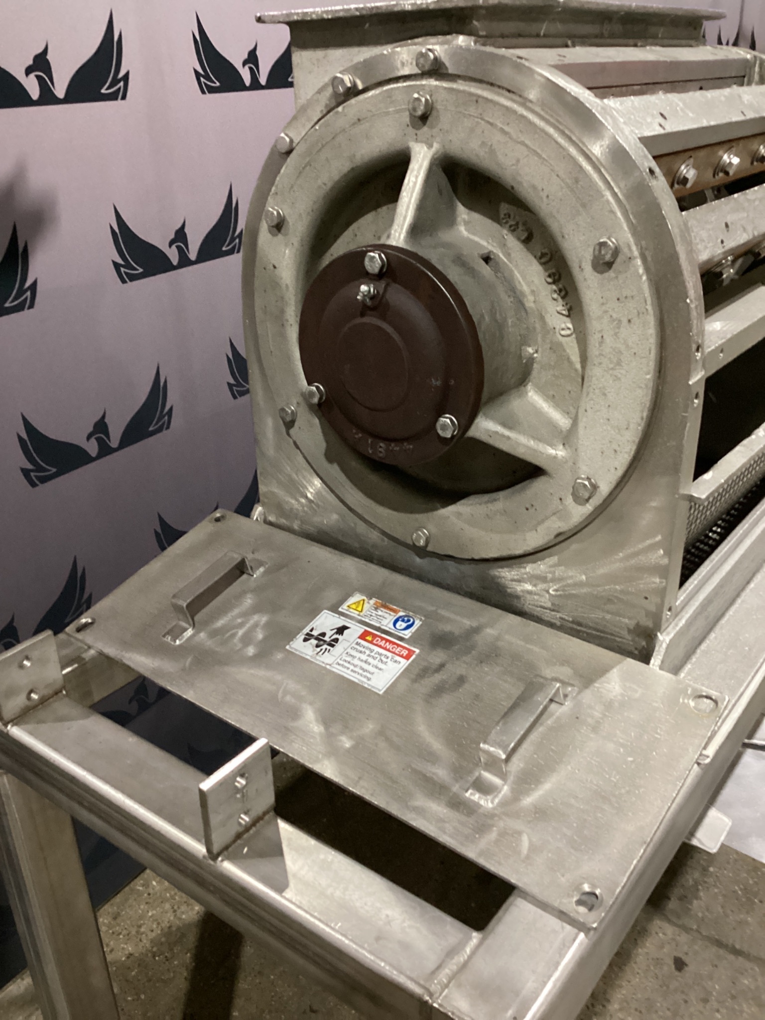 ROBINSON 18" Stainless Steel Cutter With Hopper 25 HP Baldor Drive USED 6
