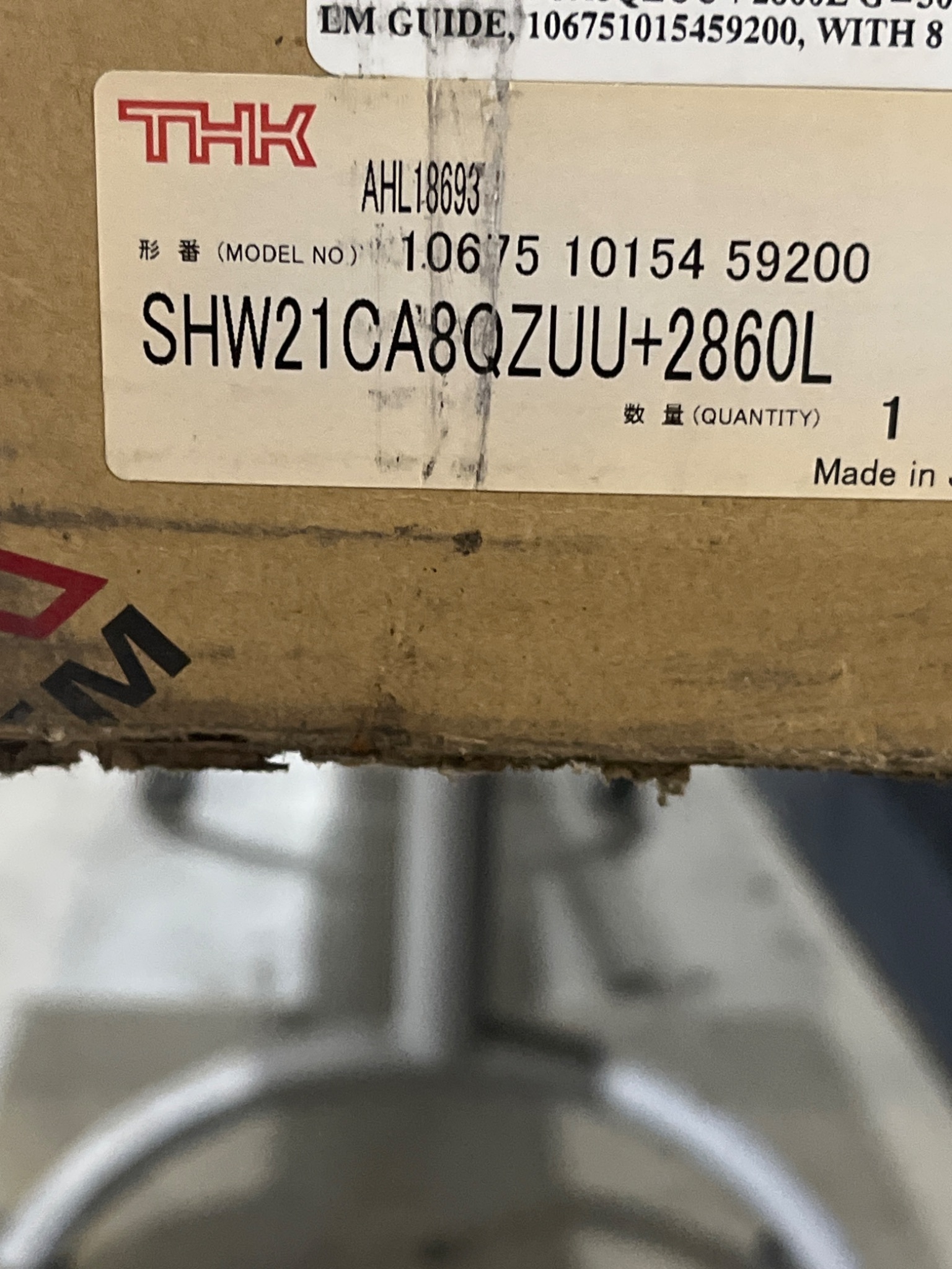 THK SHW21CA8QZUU+2860L Profile Rail Linear Guide With 8 Blocks NEW 3