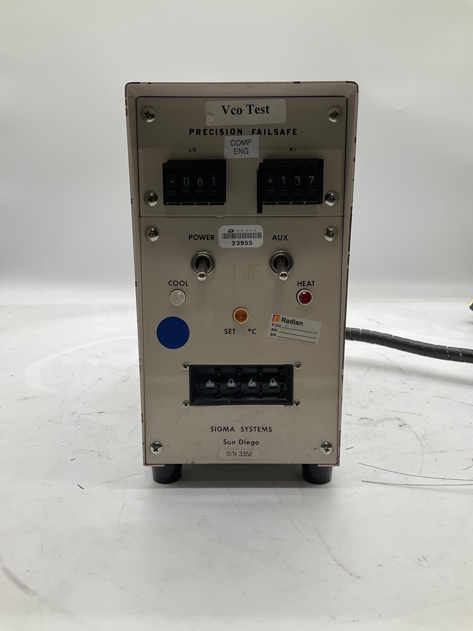 SIGMA SYSTEMS Precision Failsafe VCO Test Unit USED 0
