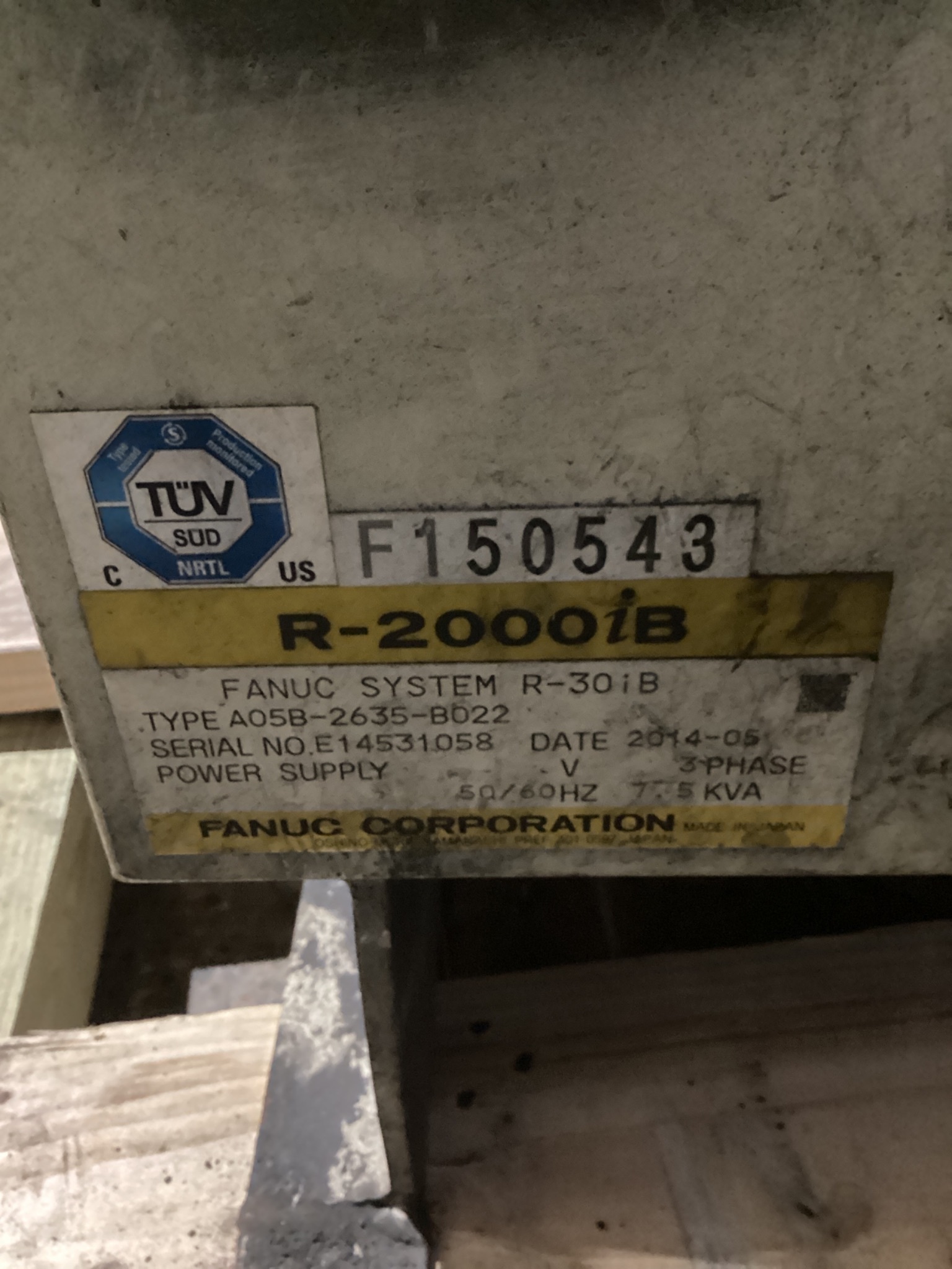FANUC R-2000iB/210F w/ R-30iB Controls USED - Missing Teach Pendant 10