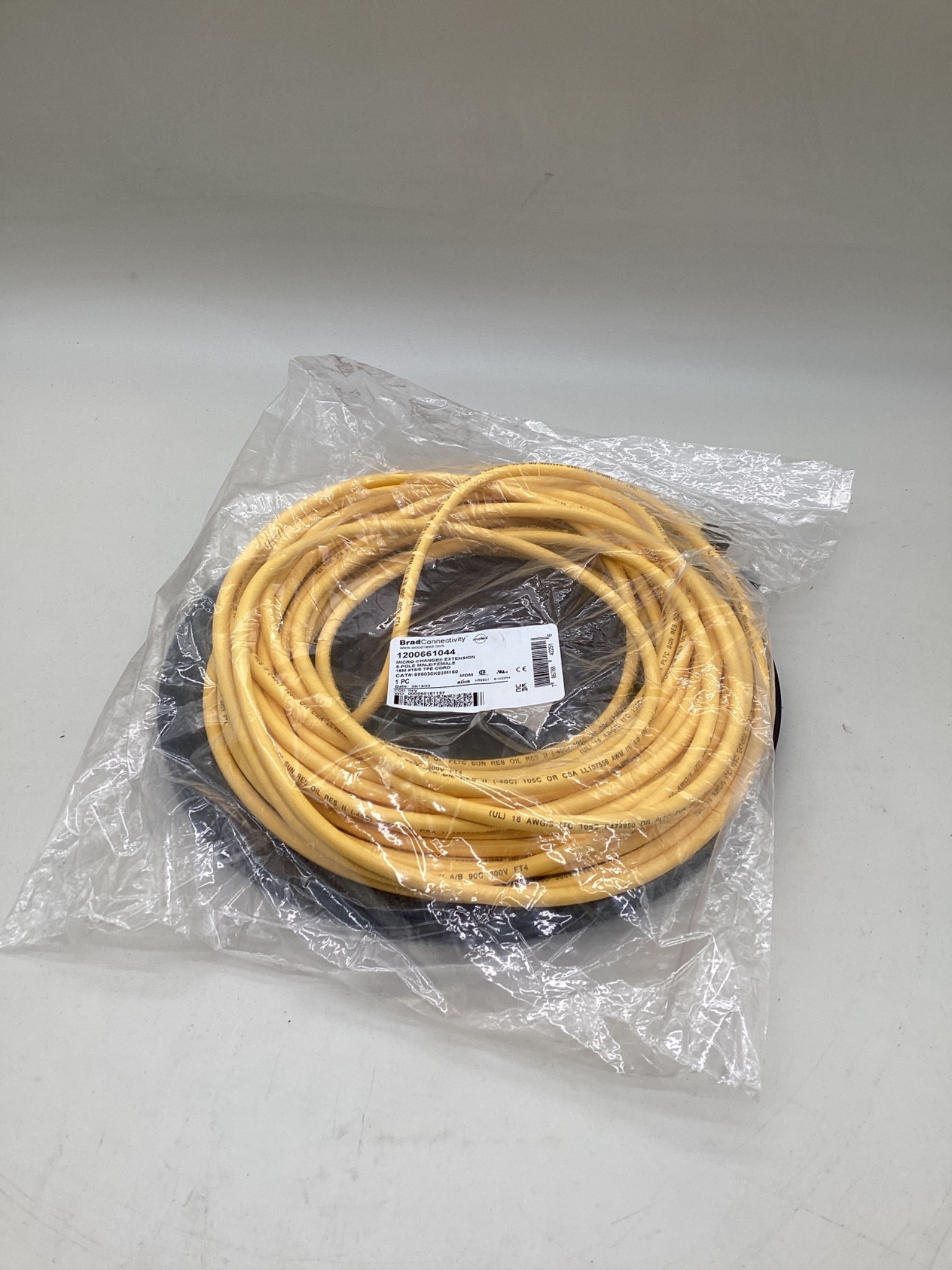 MOLEX / BRAD CONNECTIVITY 1200661044 Micro-Change Extension Cordset 15M NEW 0