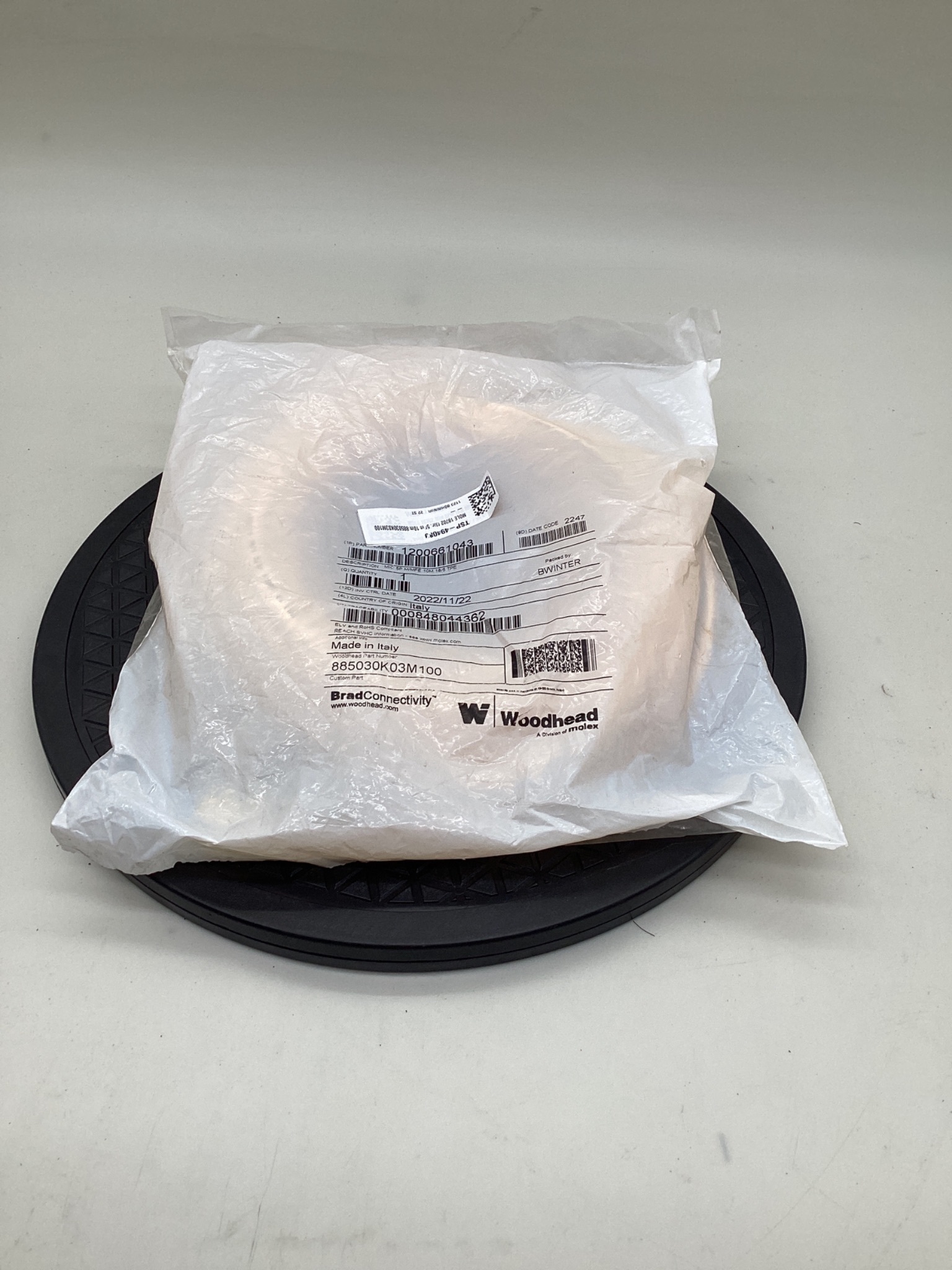 MOLEX / BRAD CONNECTIVITY 1200661043 M12 5-Pole Cordset 10M NEW 0