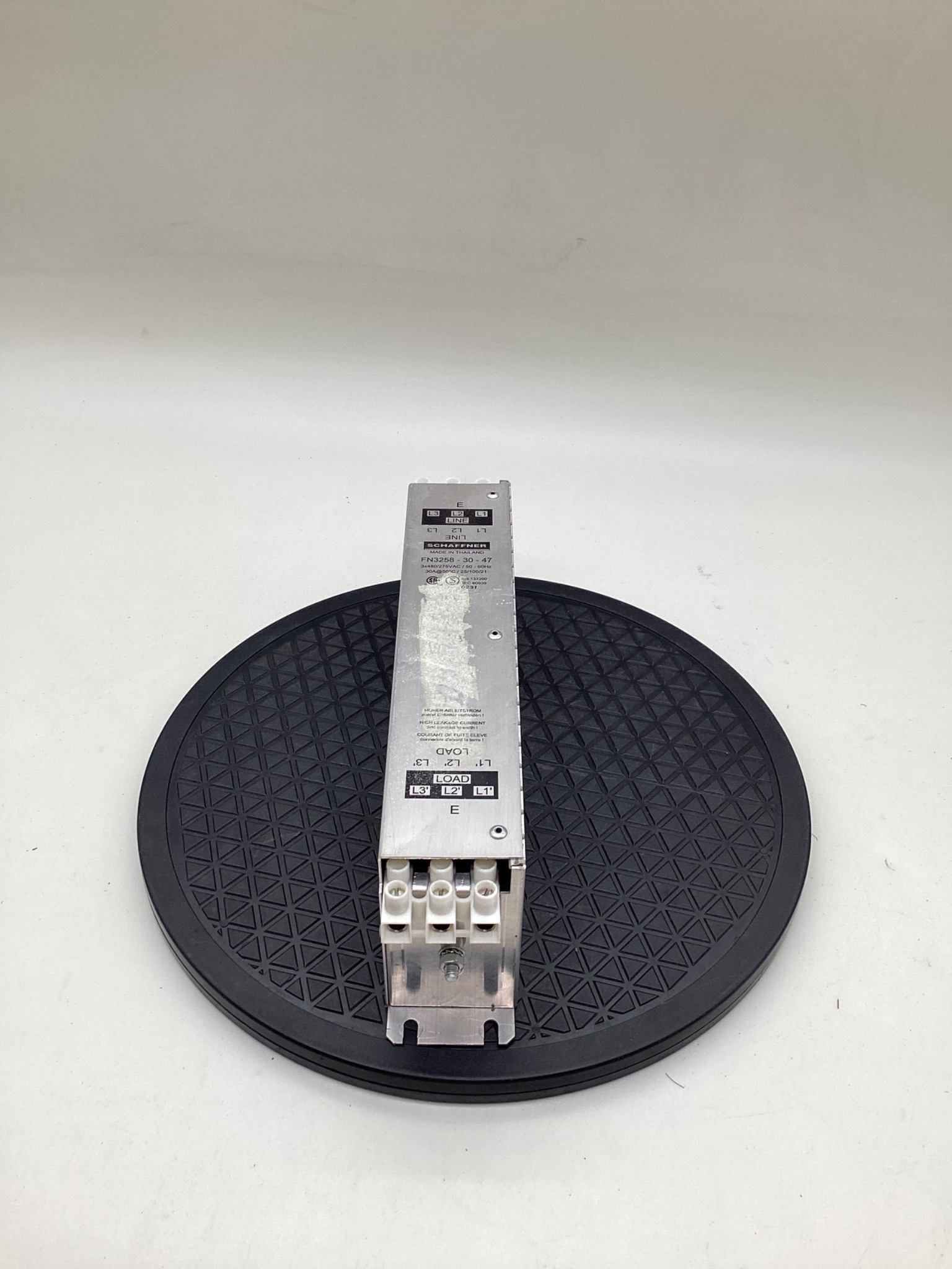 SCHAFFNER FN3258-30-47 EMI/RFI Power Line Filter 30A USED 0