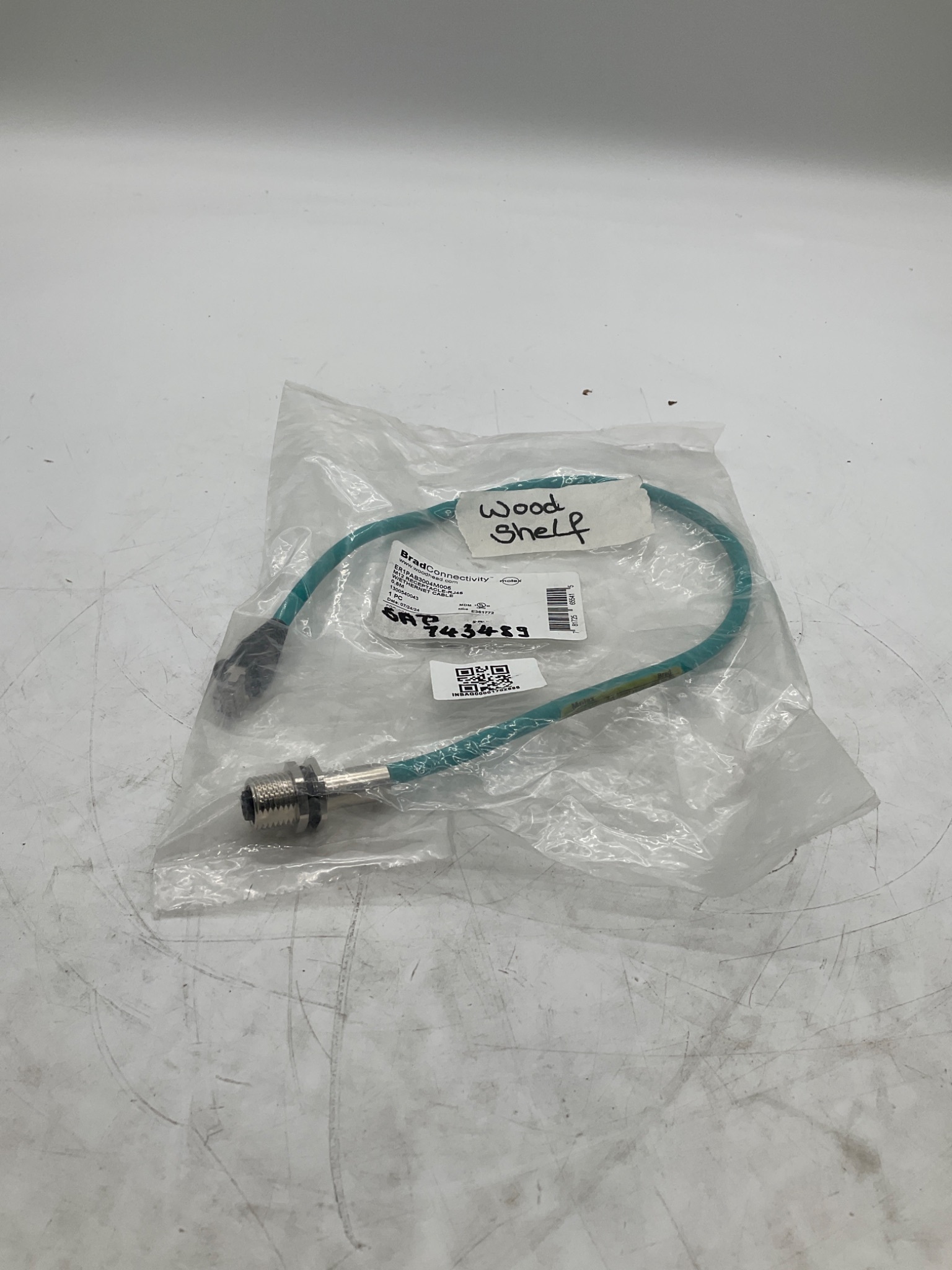 MOLEX / BRAD CONNECTIVITY 1300540043 M12 To RJ45 Ethernet Cable 0.5M NEW 0
