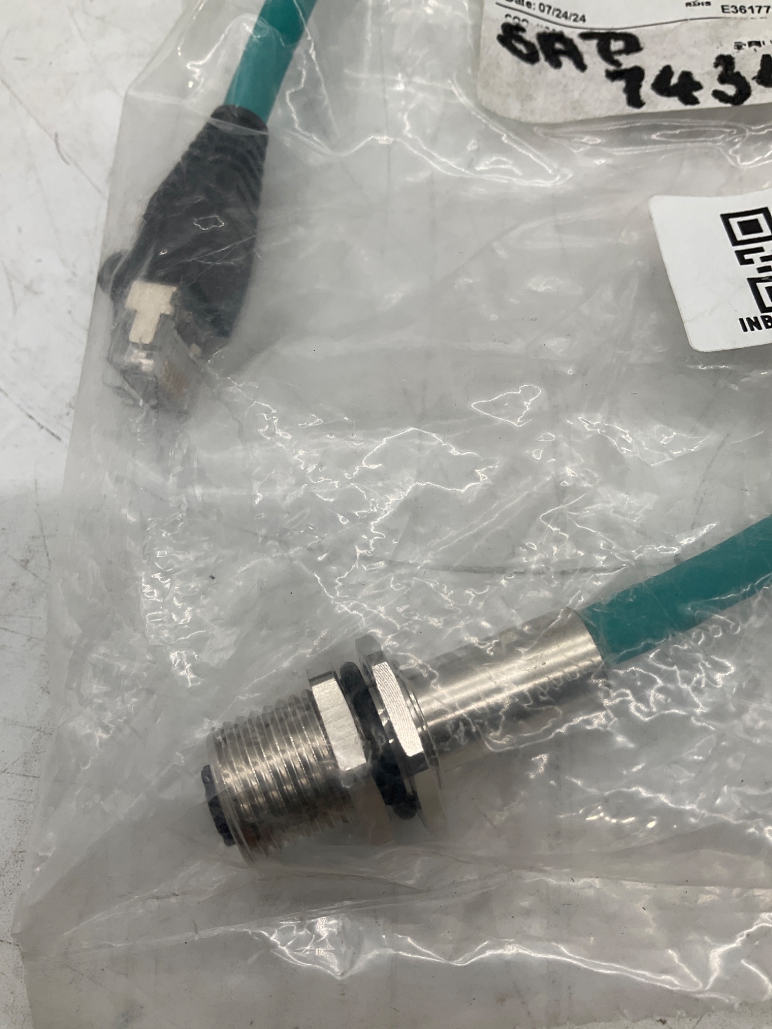 MOLEX / BRAD CONNECTIVITY 1300540043 M12 To RJ45 Ethernet Cable 0.5M NEW 3