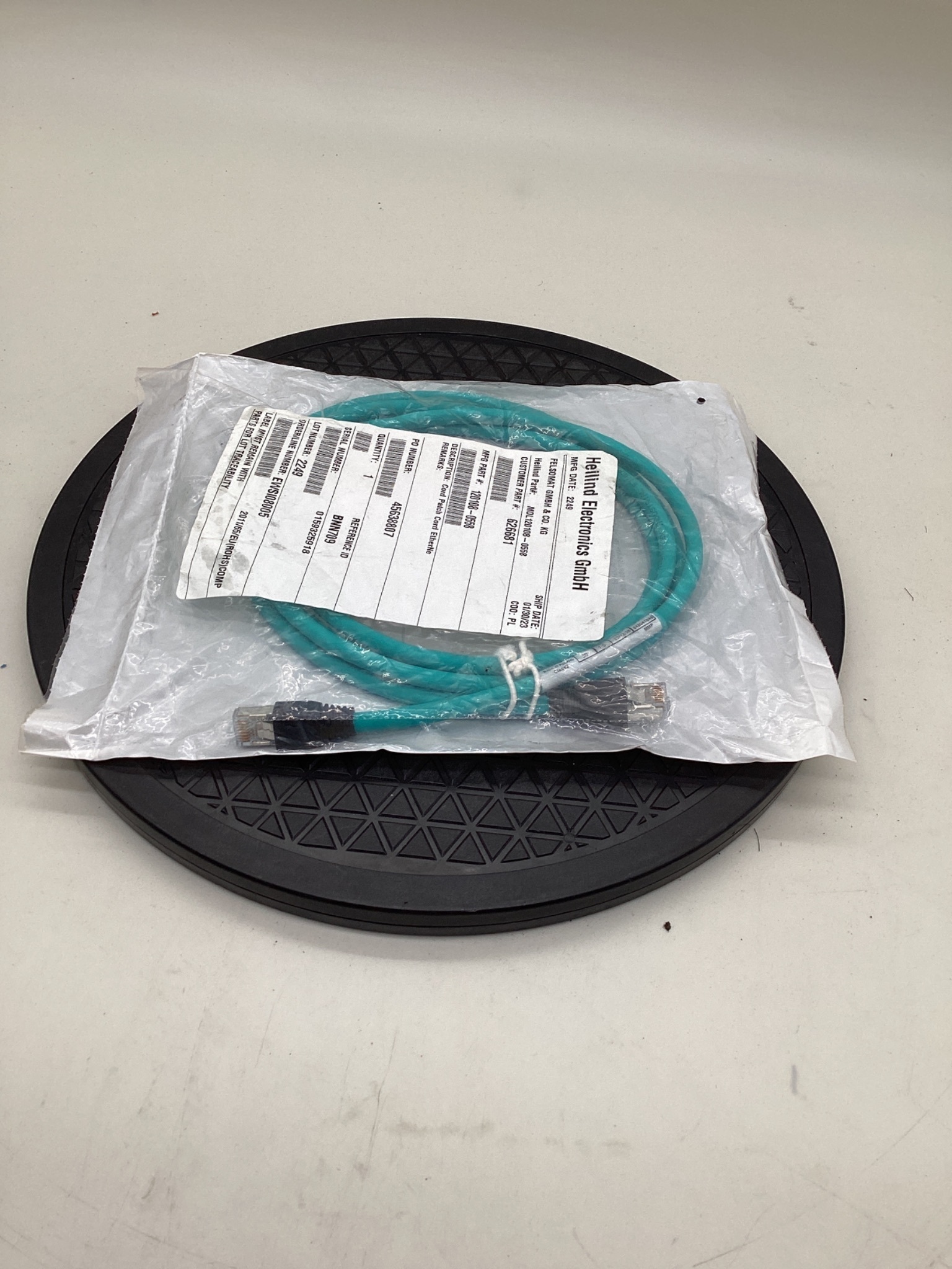 MOLEX / BRAD HARRISON 1201080558 RJ45 Ethernet Cordset 2M (Lot Of 3) NEW 2