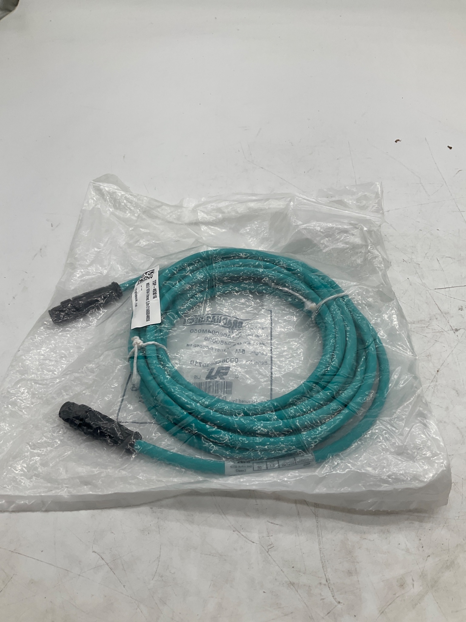 MOLEX / BRAD HARRISON 1201080099 M12 D-Coded Ethernet Cordset 5M NEW 2