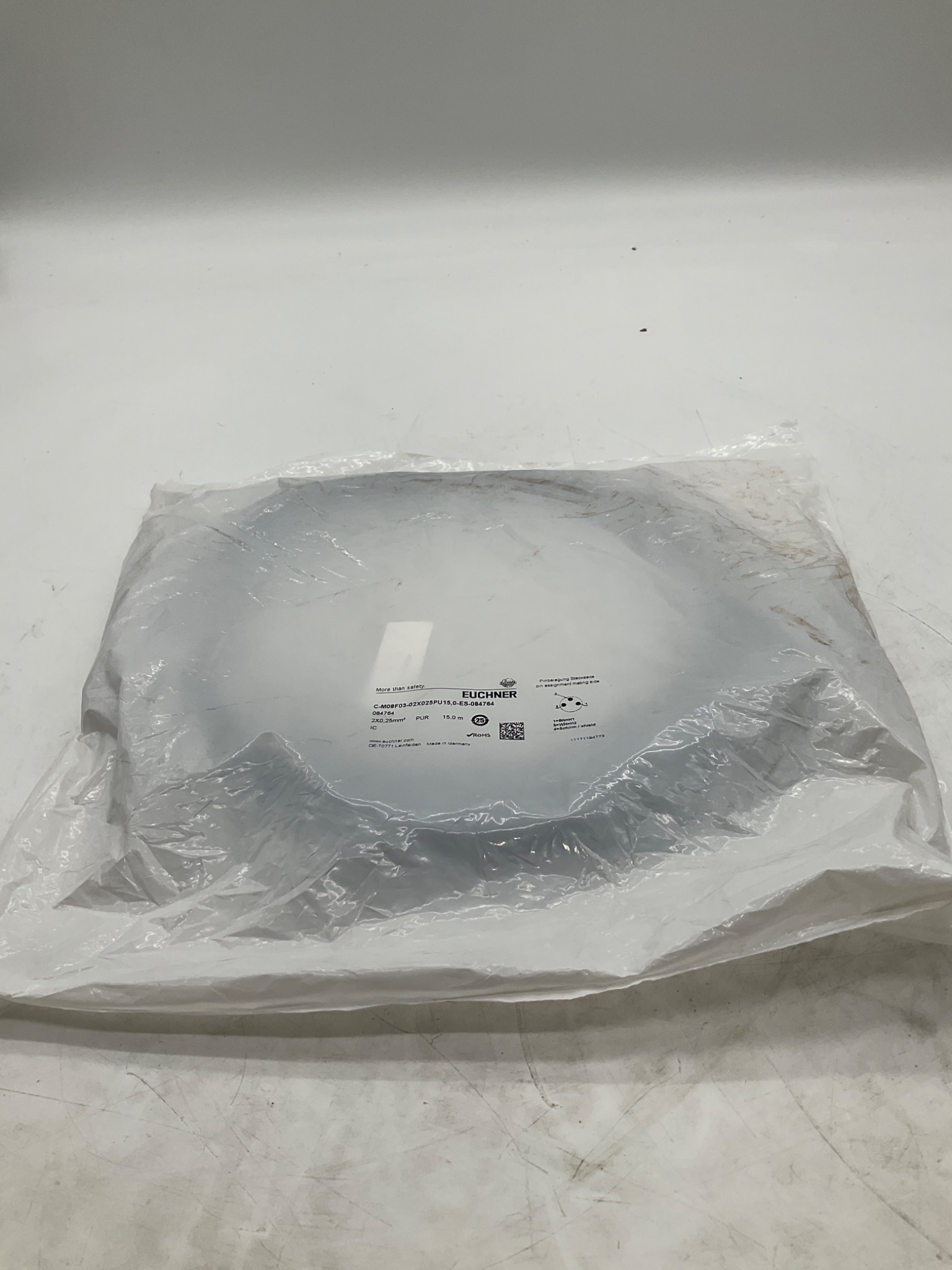 EUCHNER C-M08F03-02X025PU15,0-ES-084764 M8 Cordset 15M NEW 0