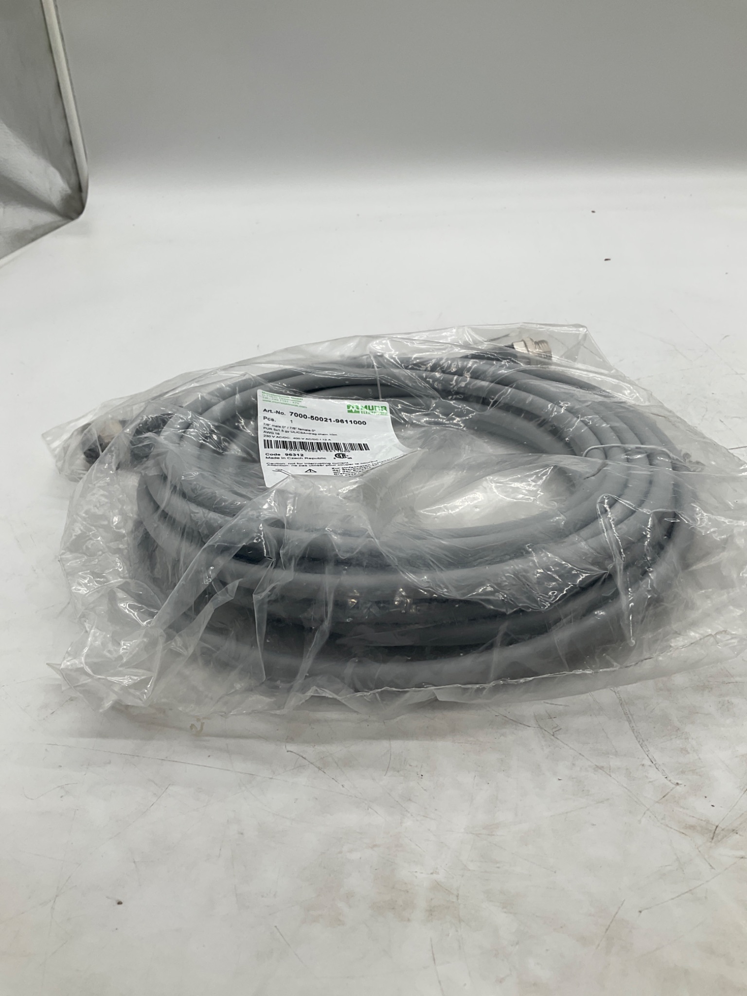 MURR ELEKTRONIK 7000-50021-9611000 7/8" Power Cordset 10M NEW 1