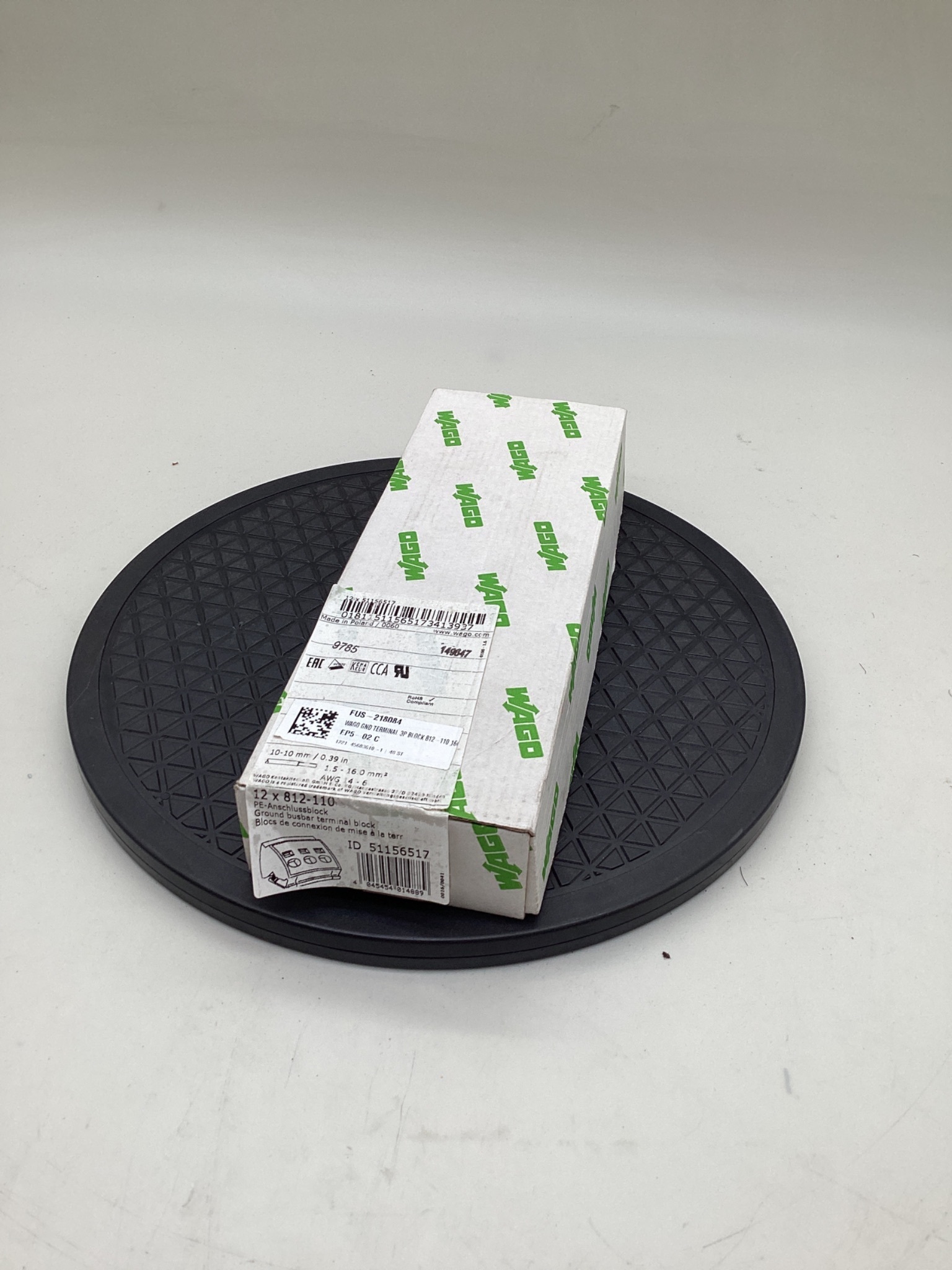 WAGO 812-110 Ground Busbar Terminal Block NEW 0