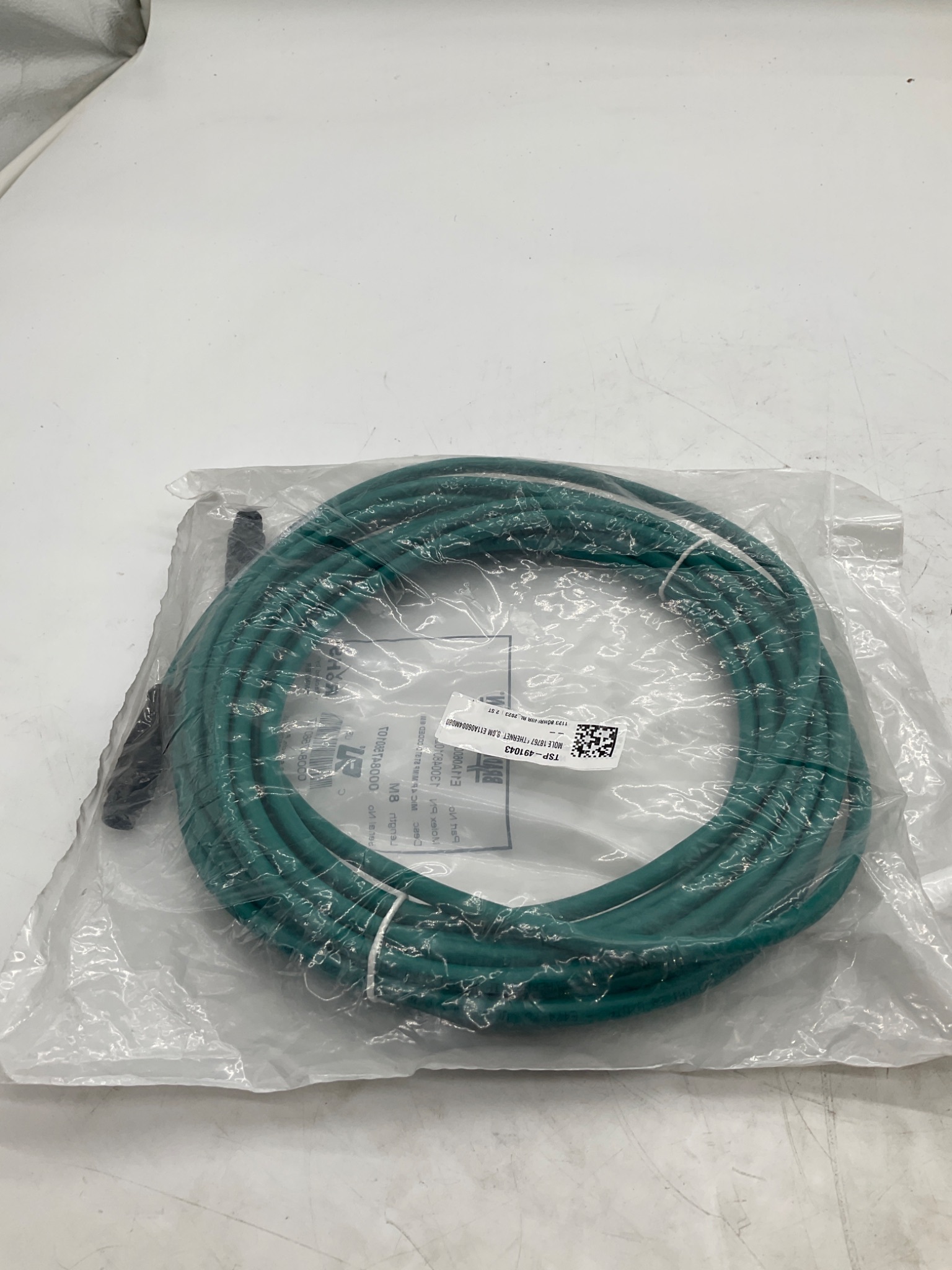 MOLEX / BRAD HARRISON 1300480102 M12 D-Coded Ethernet Cordset 8M NEW 1