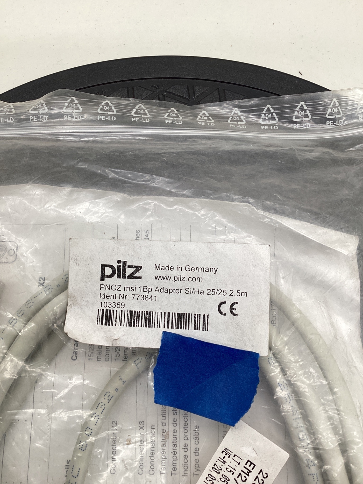 PILZ 773841 PNOZ MSI 1Bp Adapter Cable 2.5M NEW 1